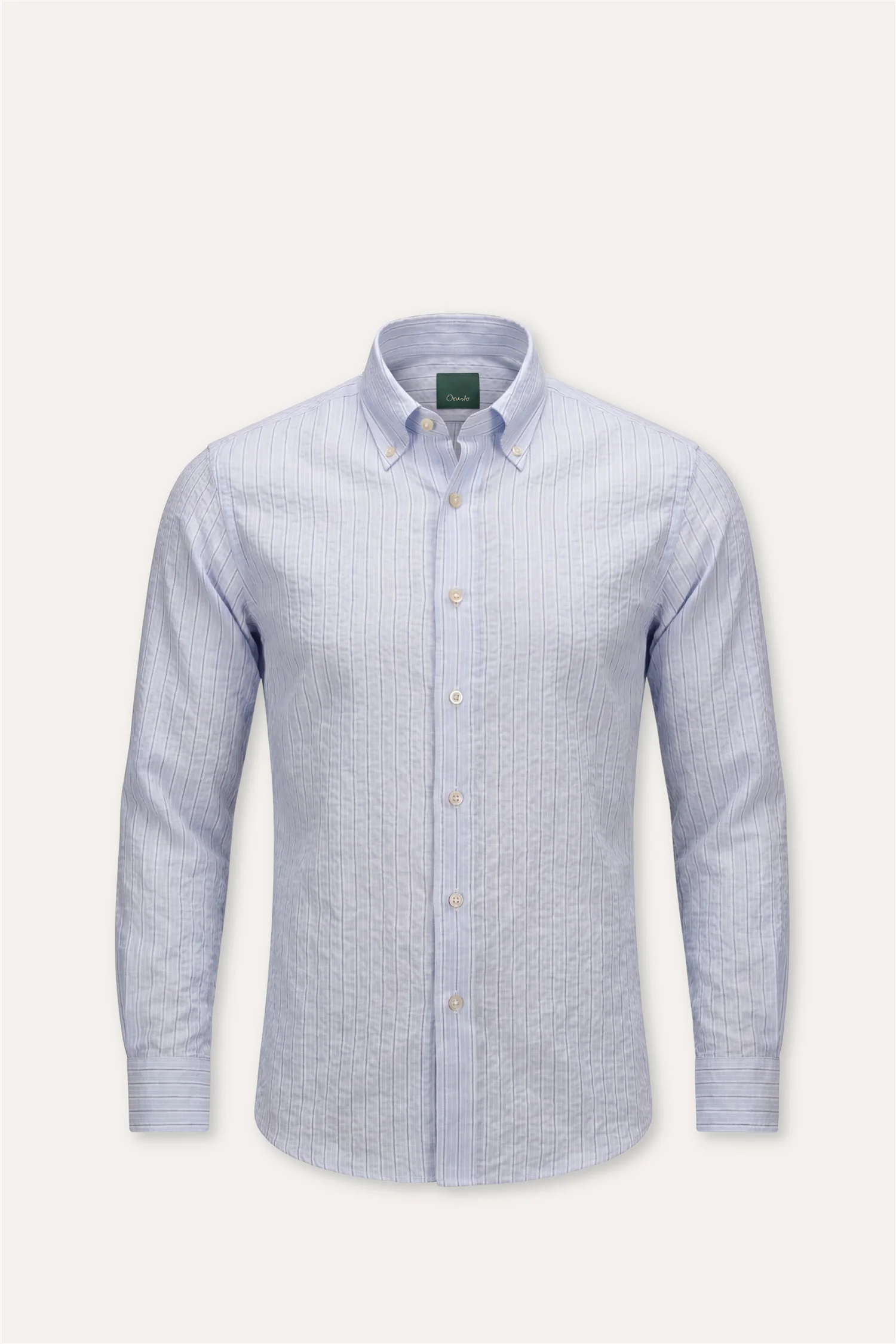 Seersucker Shirt Blue Stripe