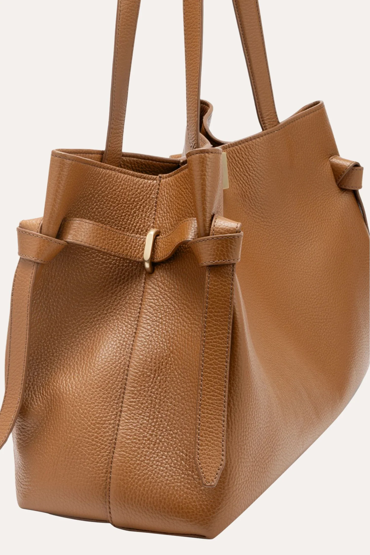 Gyoza Tote- Hazel Pebble Grain Leather - Image 2