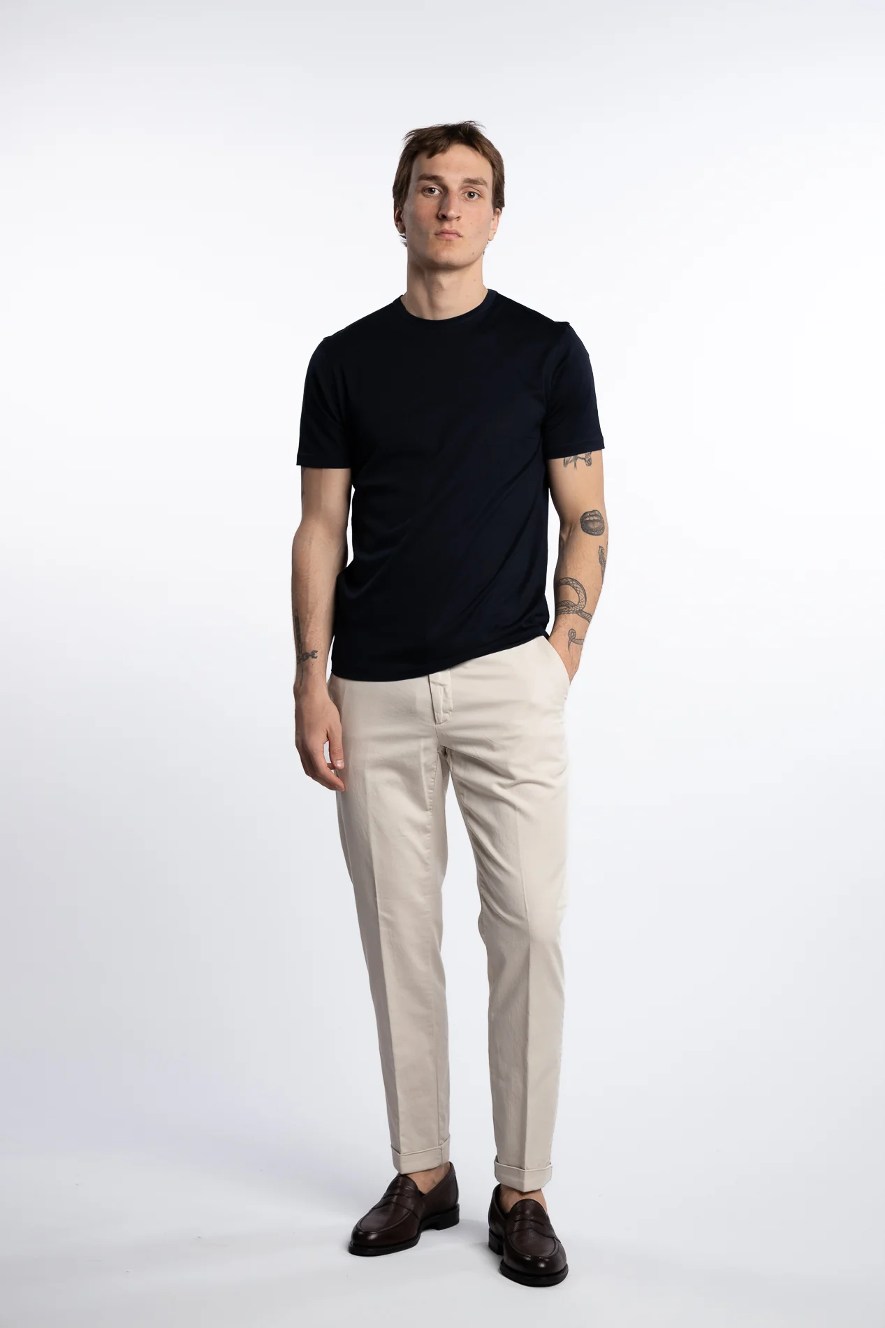 Cotton/Stretch Pant Beige - Image 5