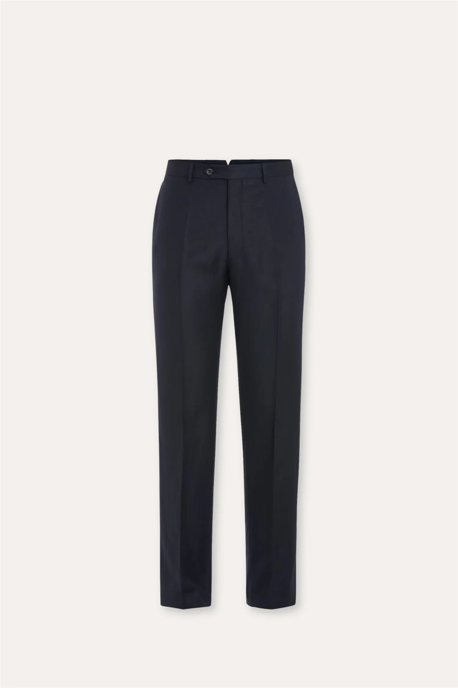 Del Regular Fit Wool/Linen Trousers Navy