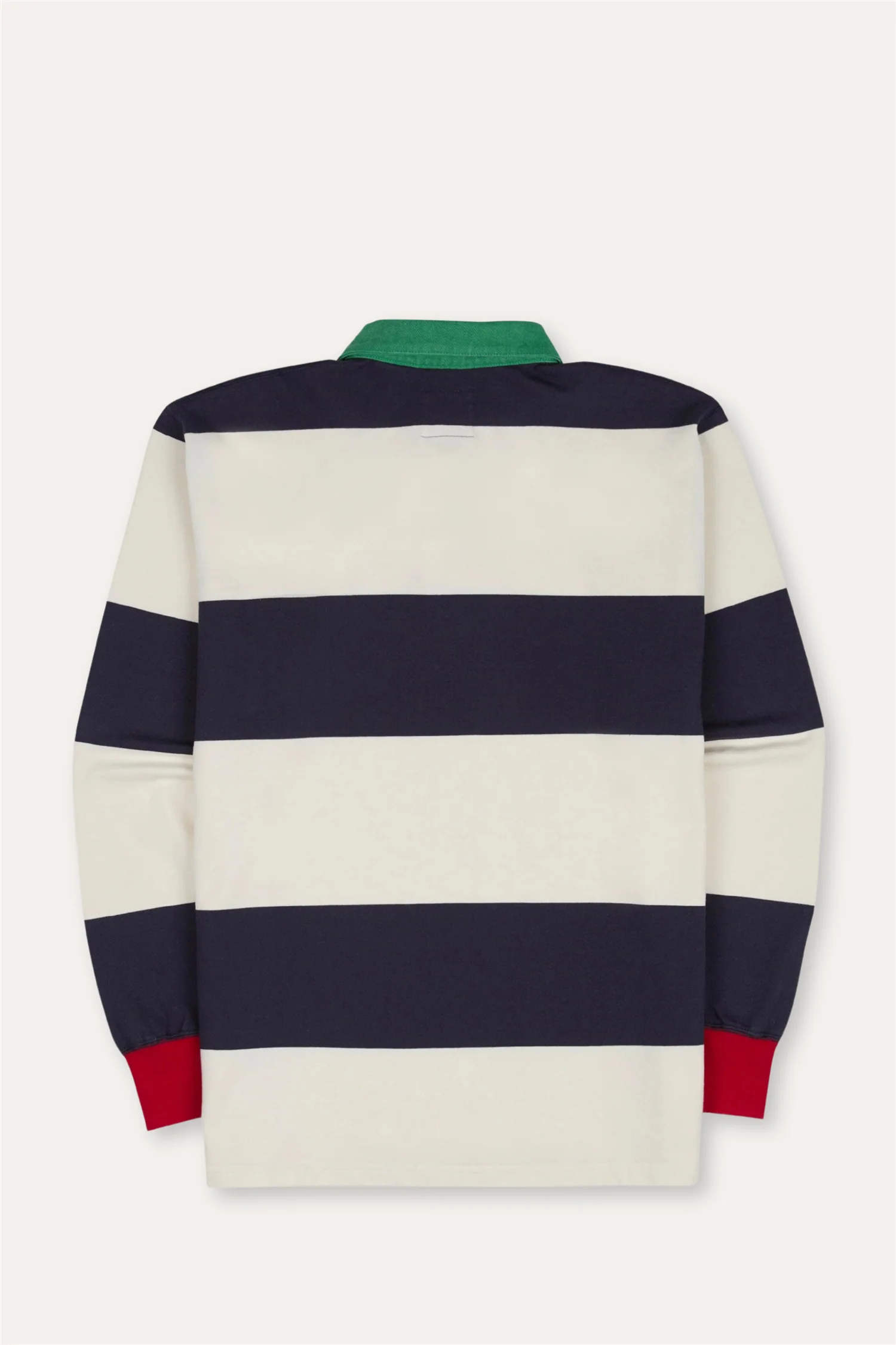 Dual Block Stripe Rugby White & Navy - Image 2