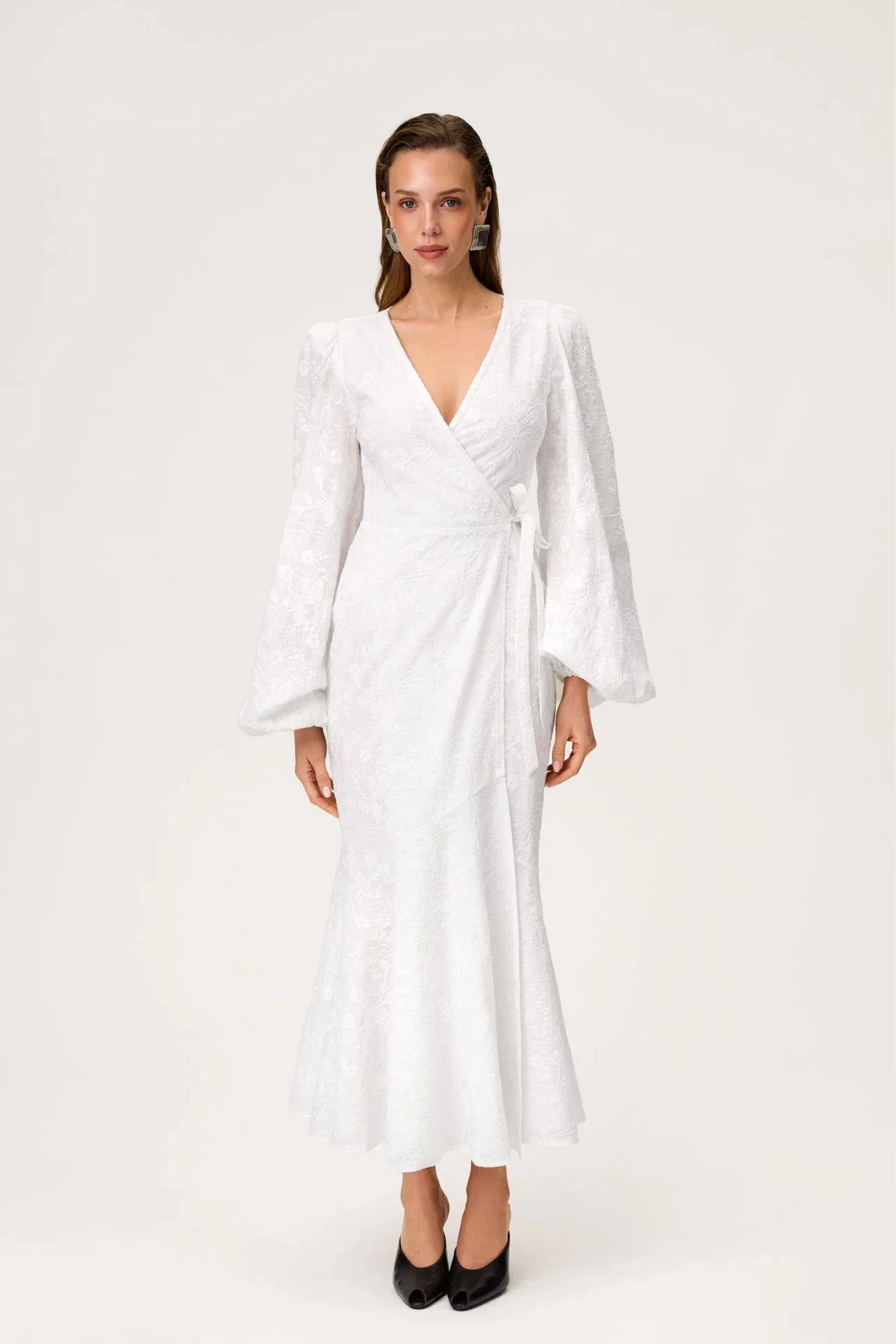 Portofino Maxi Dress- White Embroidery