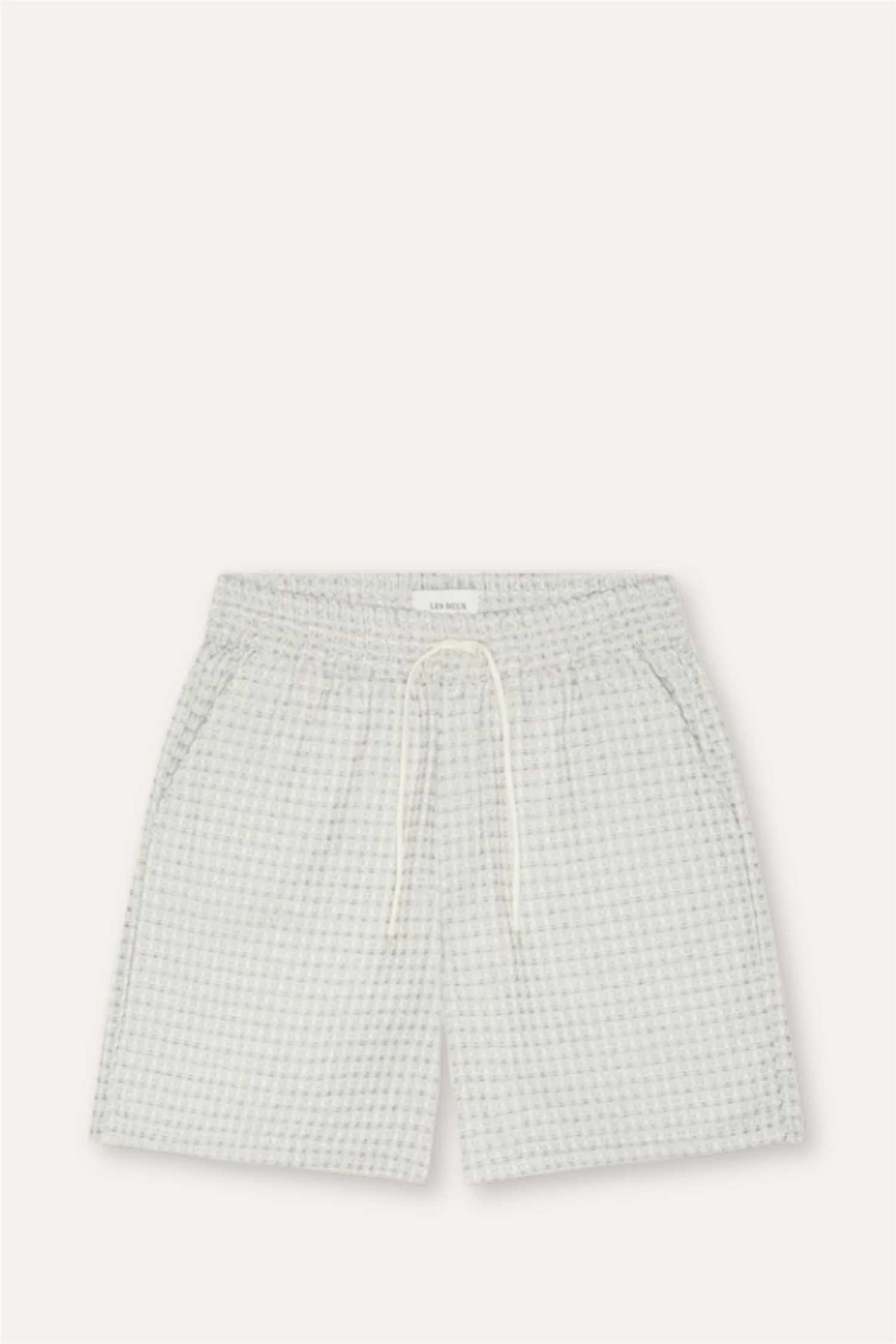 Check Seersucker Shorts Light Ivory