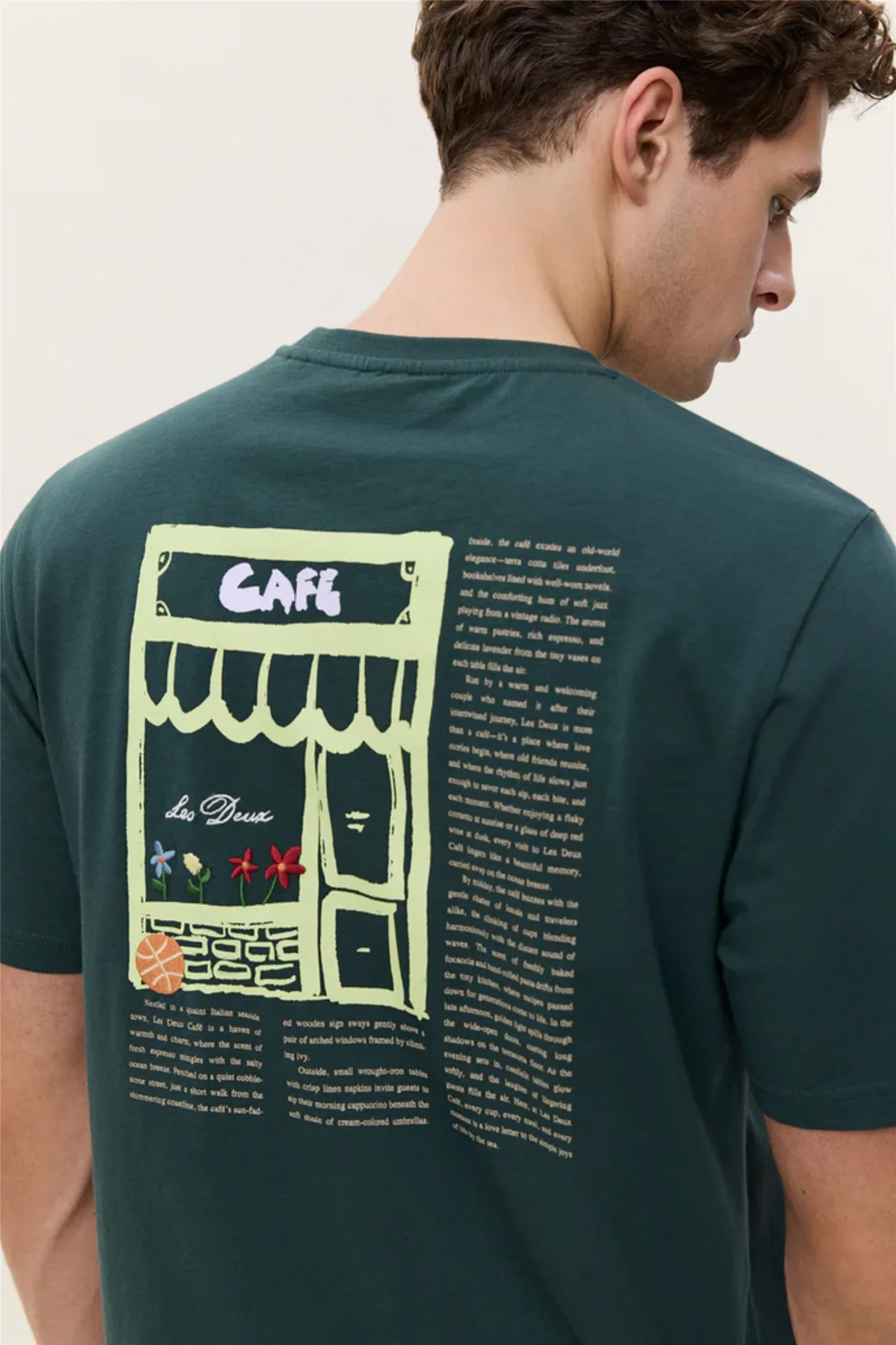 Café T-Shirt Pine Green - Image 4