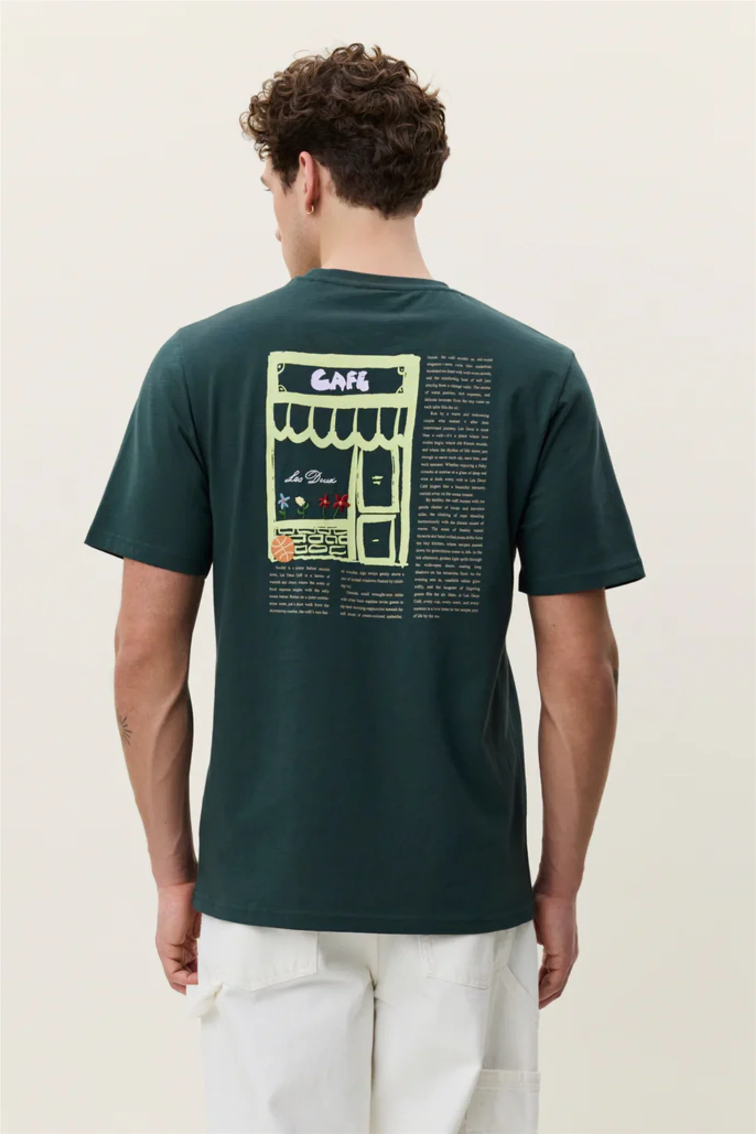 Café T-Shirt Pine Green - Image 6