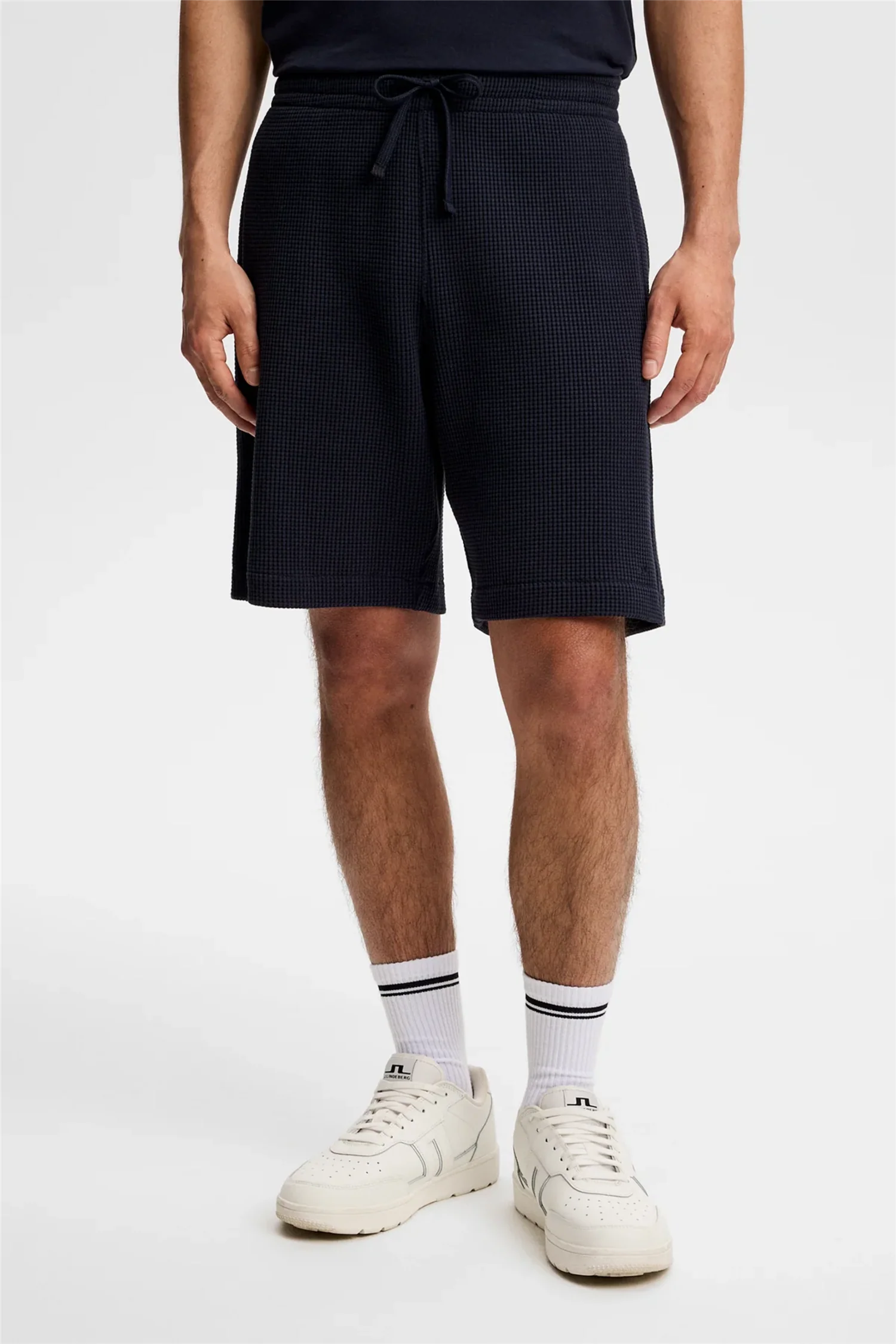 Simon Waffle Shorts Navy - Image 2