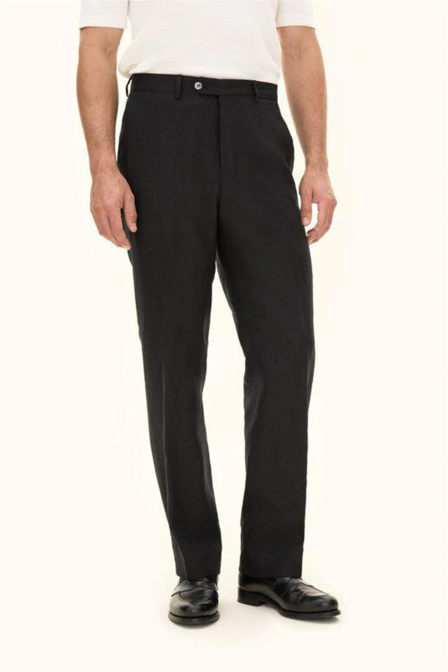 Del S Linen Trousers Black - Image 3