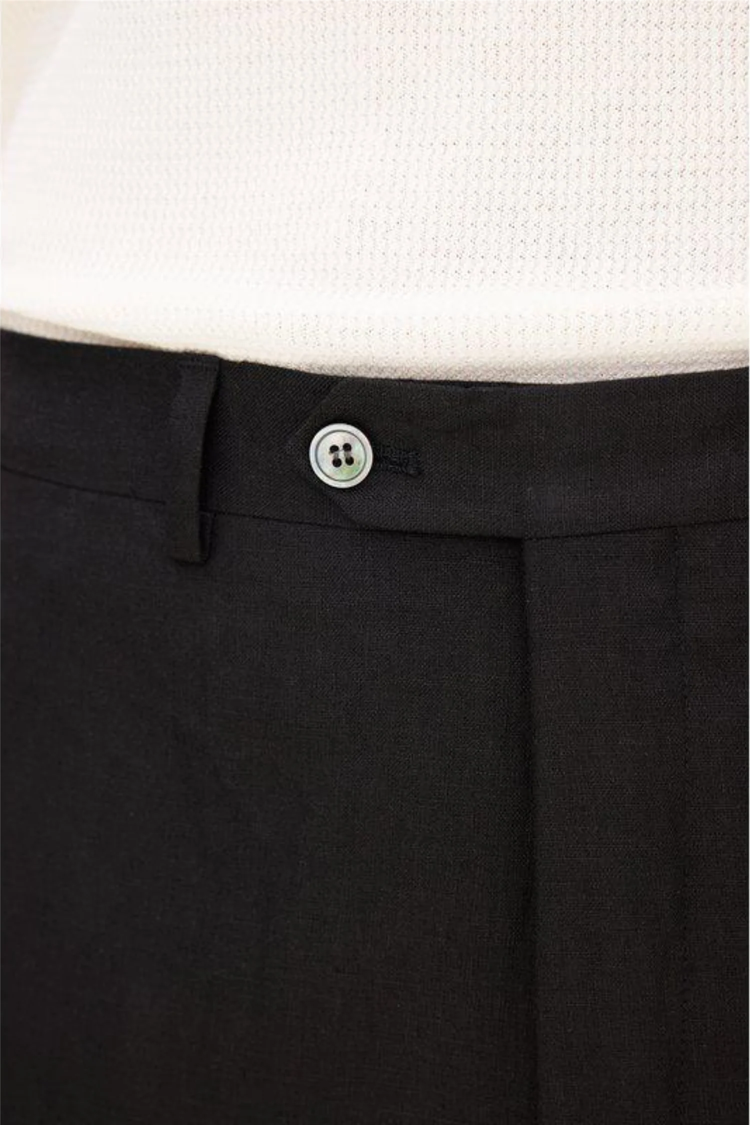Del S Linen Trousers Black - Image 4