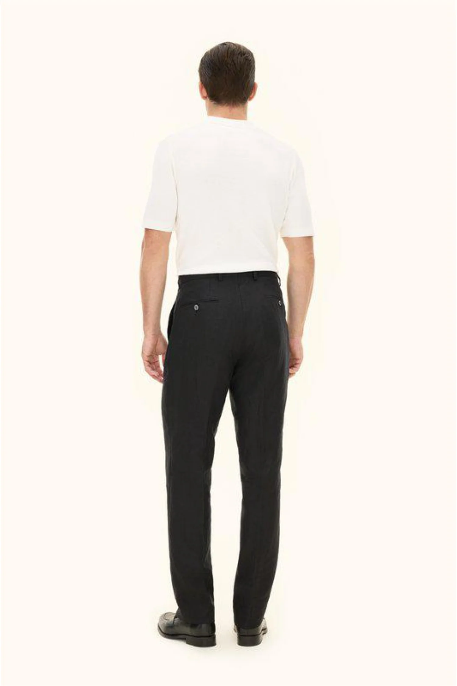 Del S Linen Trousers Black - Image 5