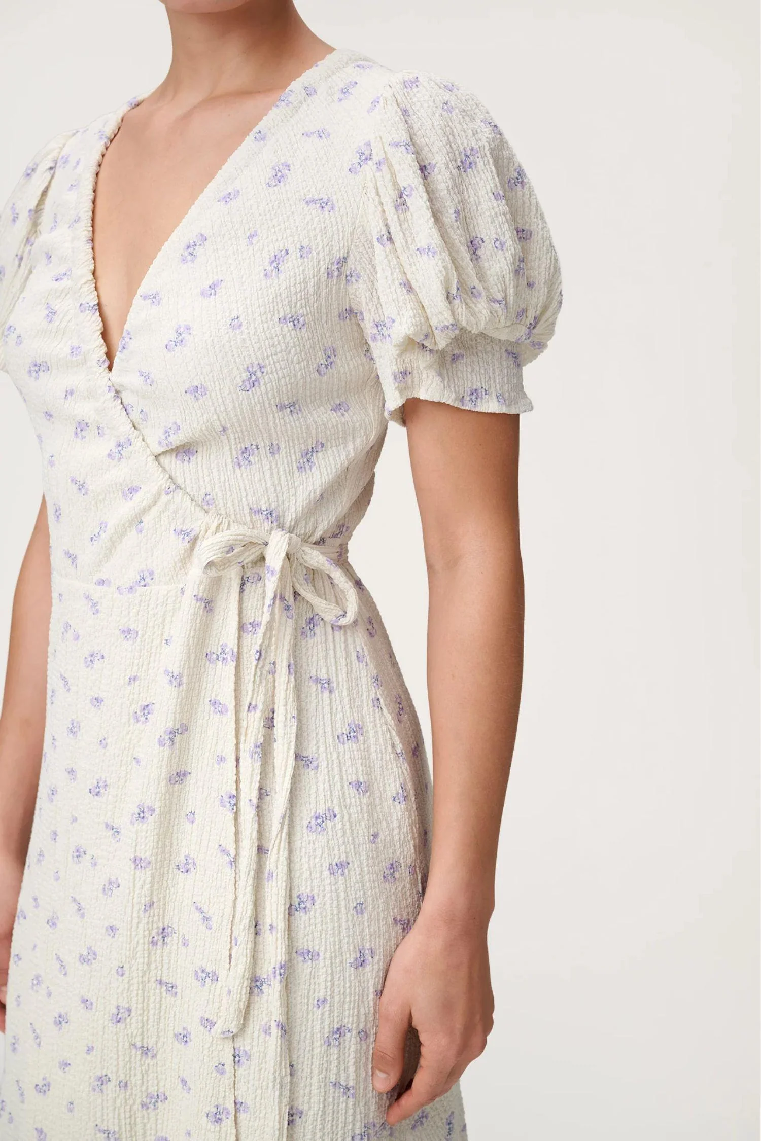 Ferrone Midi Dress Lavender Rose/ White Cream - Image 2