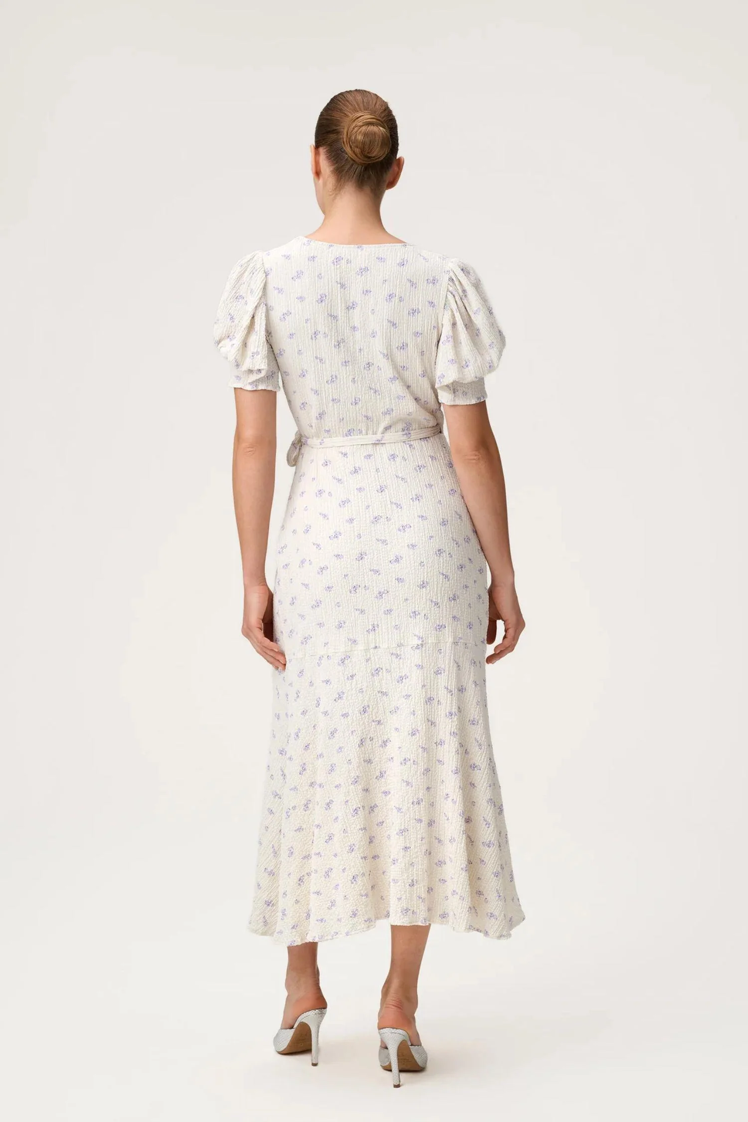 Ferrone Midi Dress Lavender Rose/ White Cream - Image 4