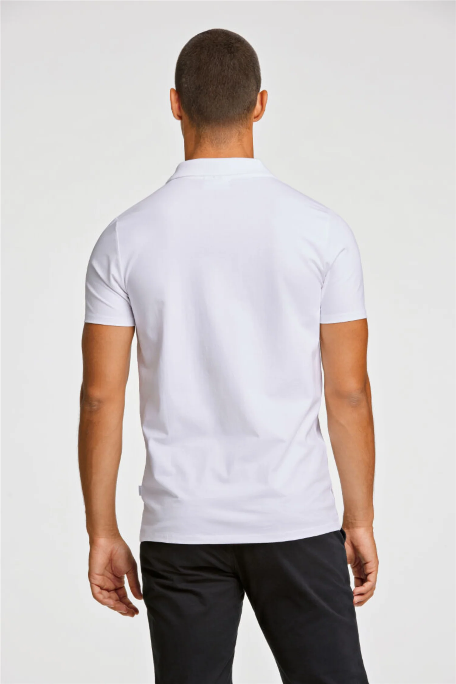 Stretch Polo Shirt S/S White - Image 5