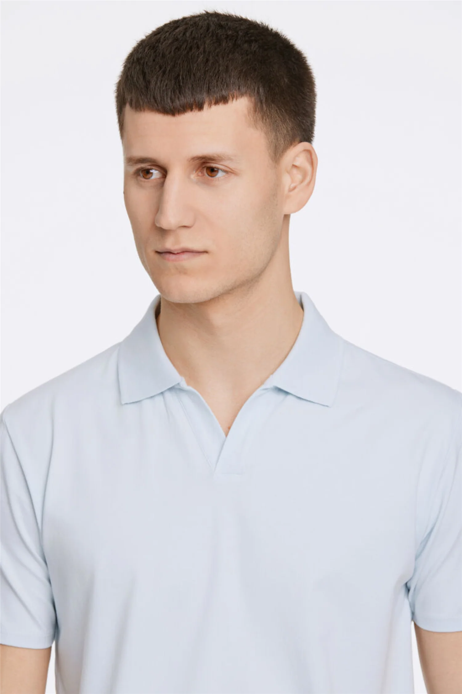 Stretch Polo Shirt S/S Pastel Blue - Image 6
