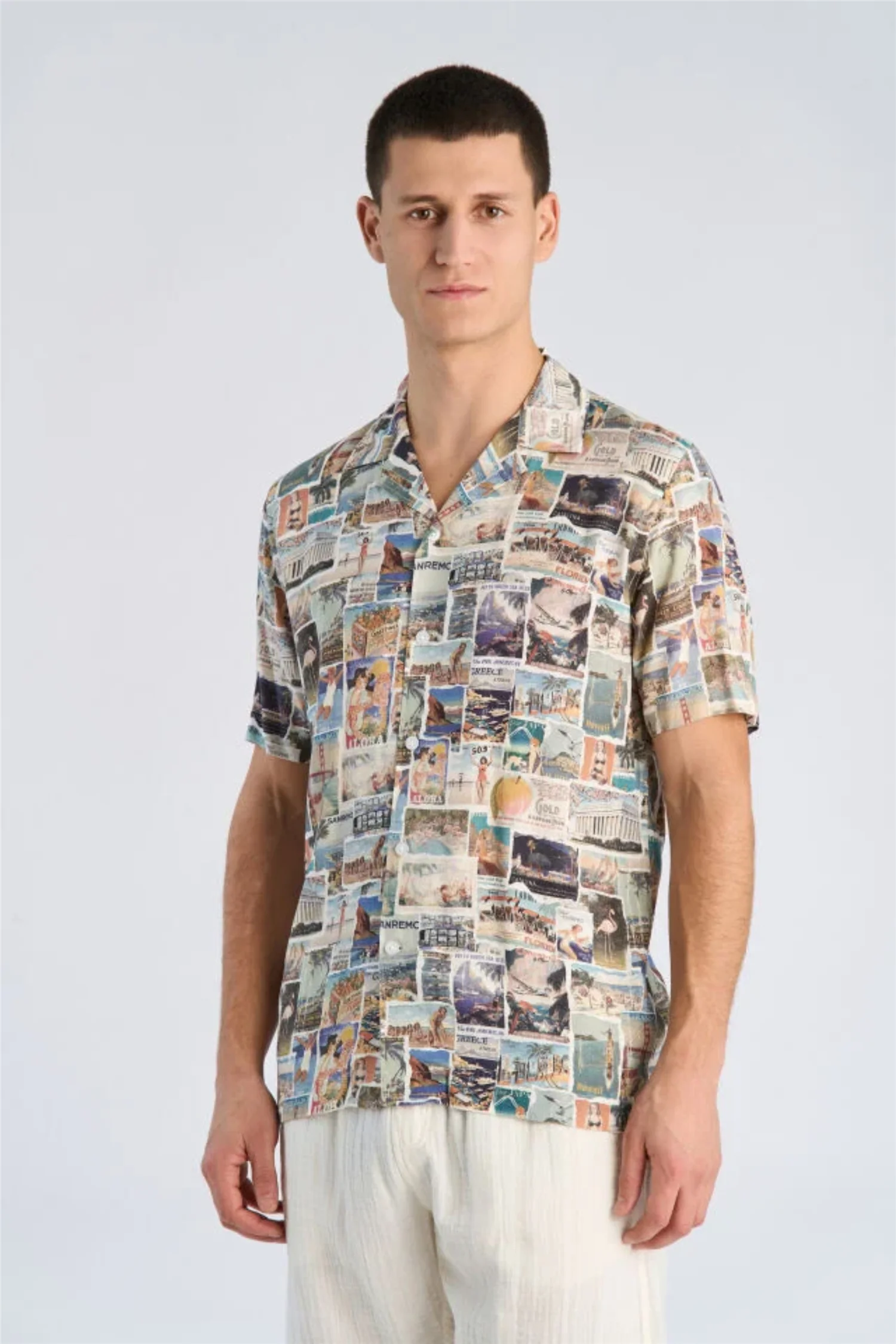 AOP Vintage Shirt S/S White - Image 4