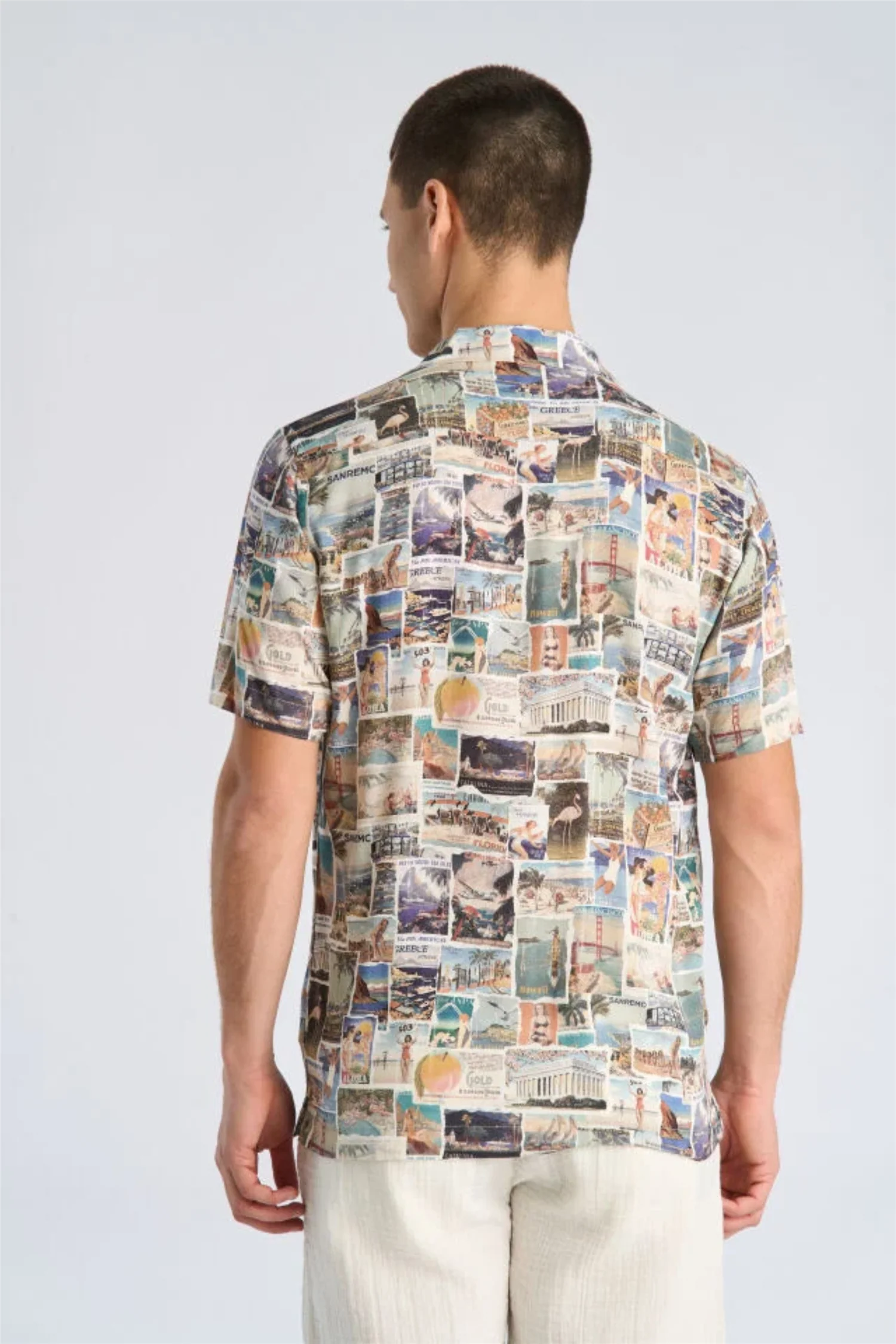 AOP Vintage Shirt S/S White - Image 5