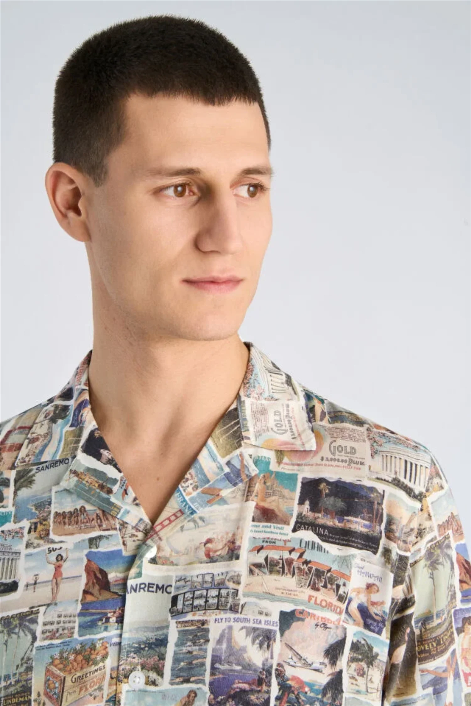 AOP Vintage Shirt S/S White - Image 6