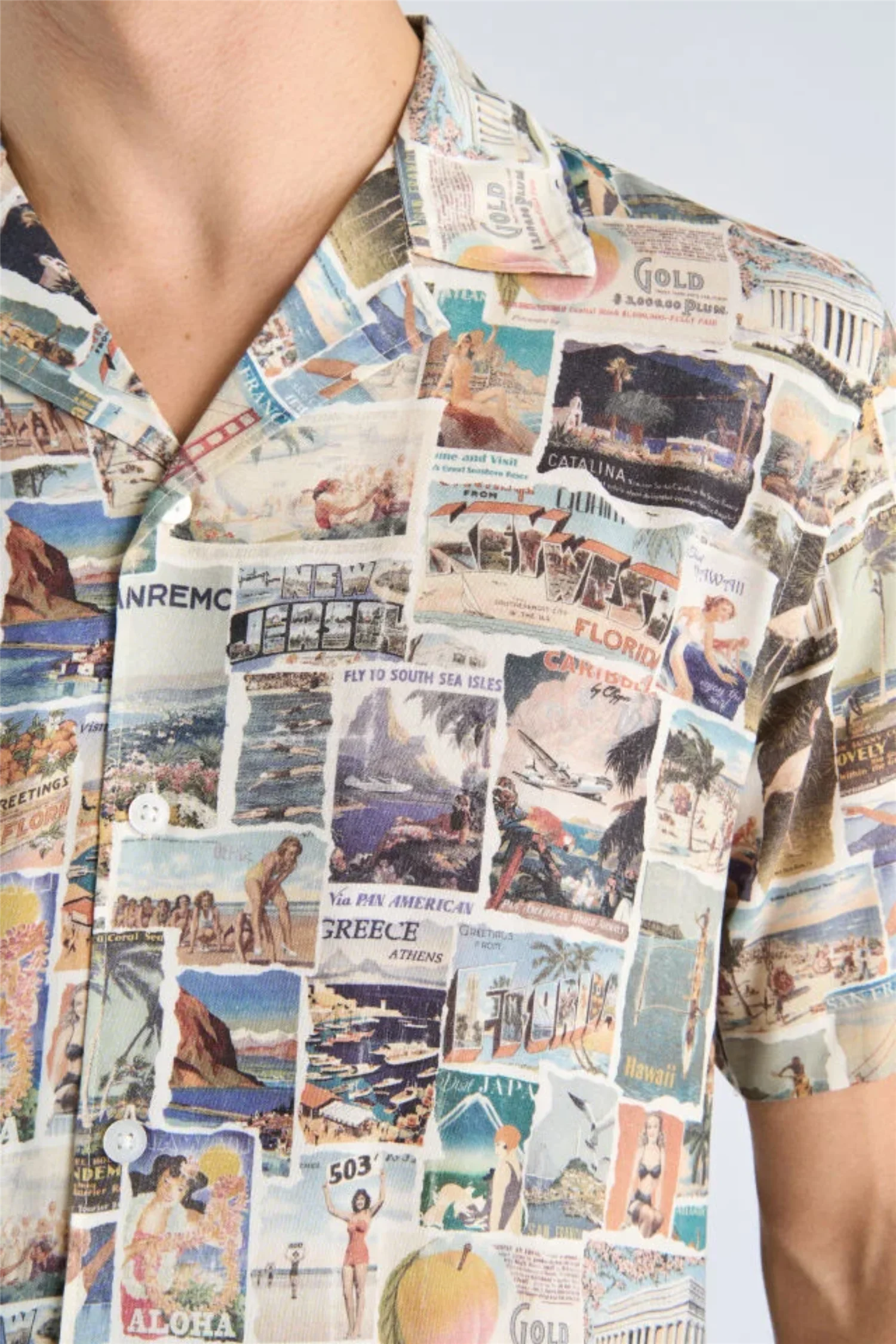 AOP Vintage Shirt S/S White - Image 7