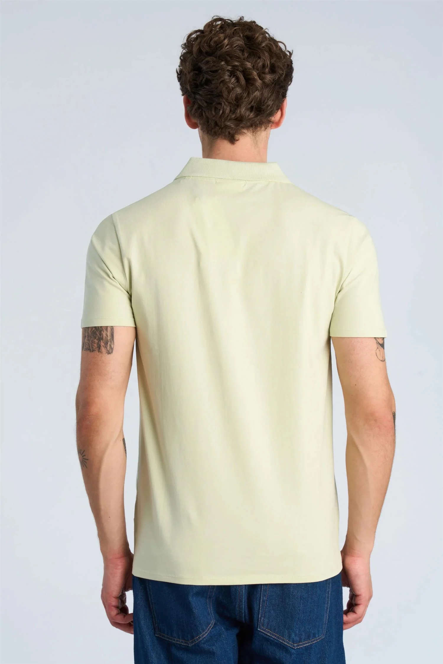 Stretch Polo Shirt S/S Soft Green - Image 3