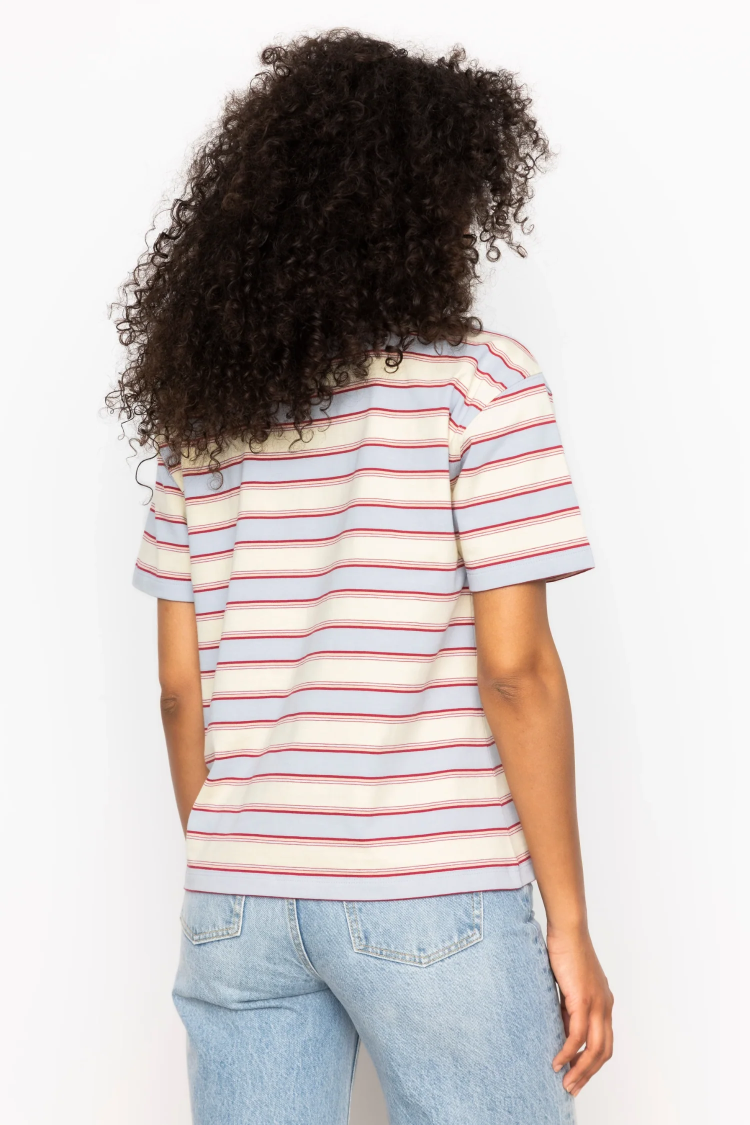 Evelyn Polo Tee - Ocean Stripe - Image 3