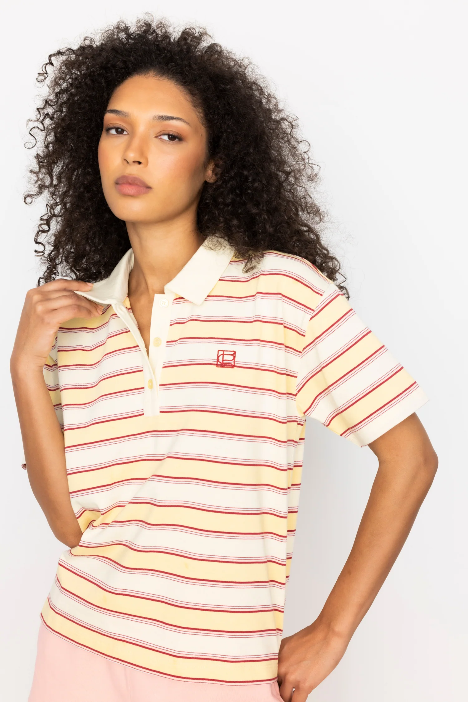 Evelyn Polo Tee - Sunny Stripe - Image 2