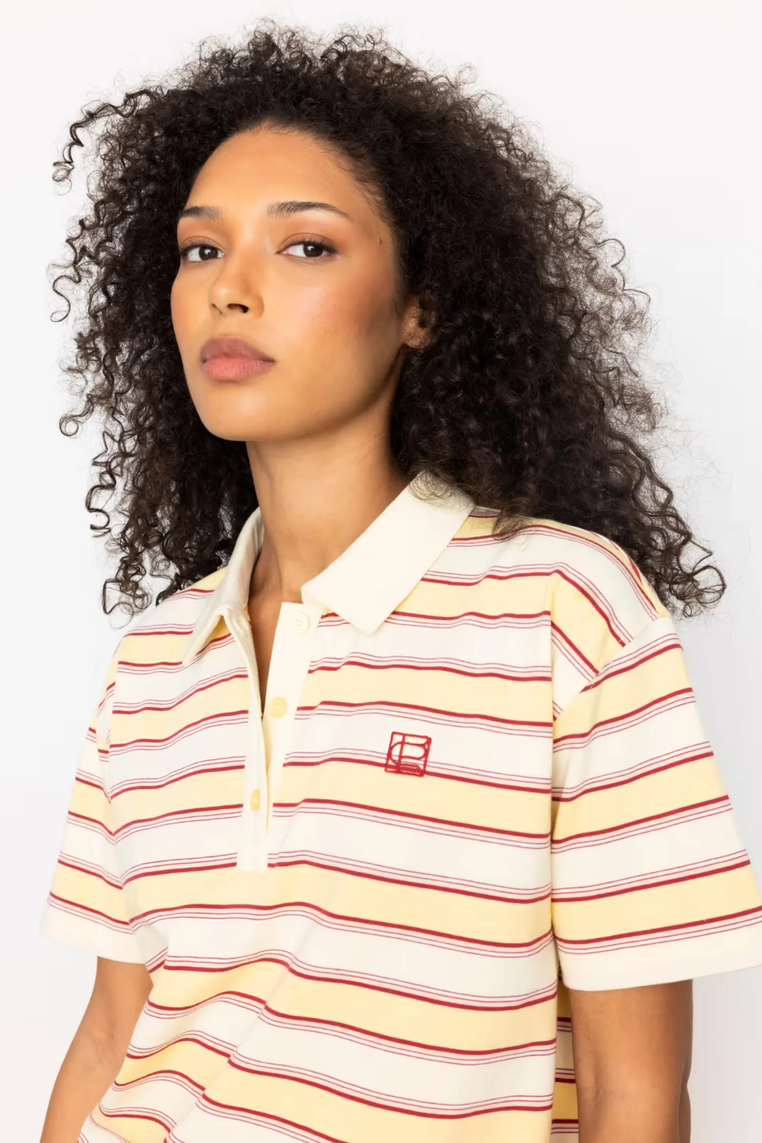 Evelyn Polo Tee - Sunny Stripe - Image 4