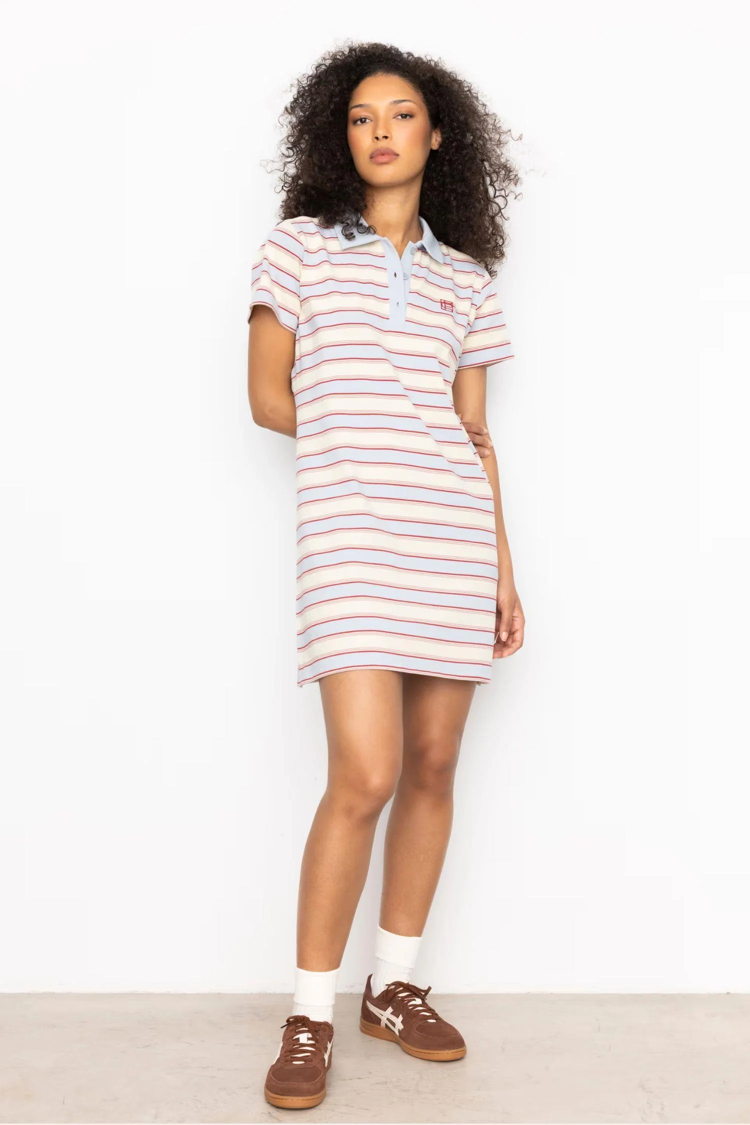 Emma Polo Dress - Ocean Stripe - Image 6