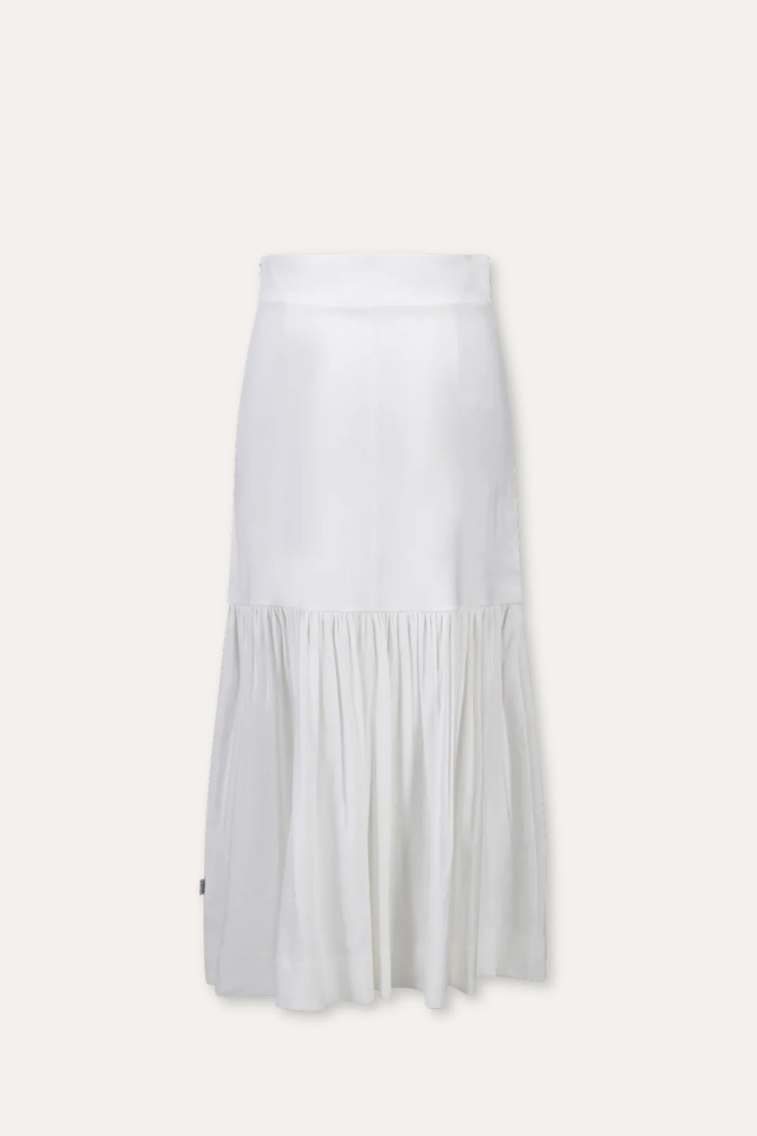 Lill Strech Linen Skirt White - Image 2