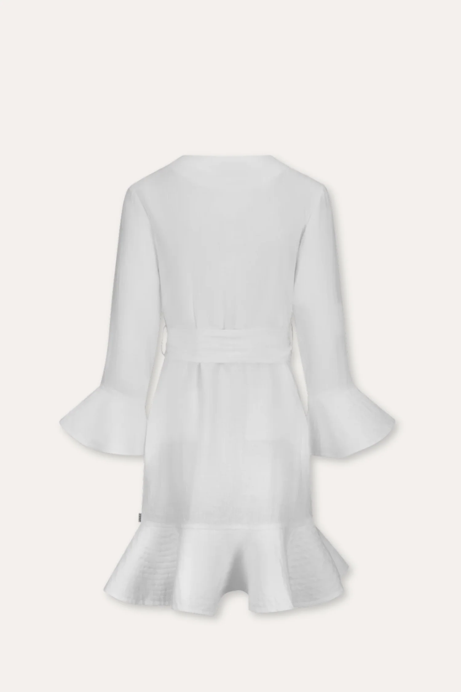 Gabrielle Linen Dress- White - Image 2