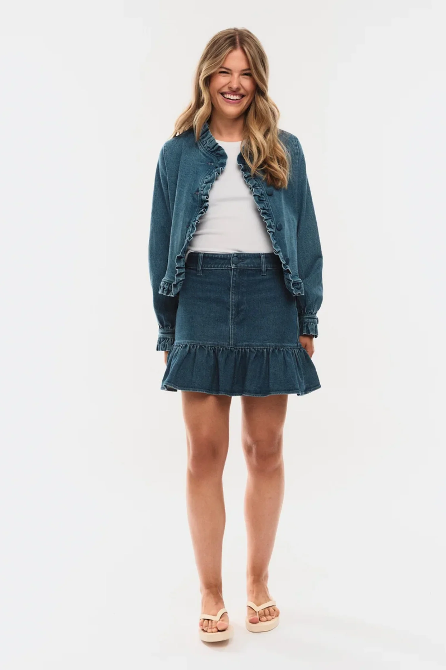 Kajsa Denim Skirt- Denim Medium Wash - Image 5