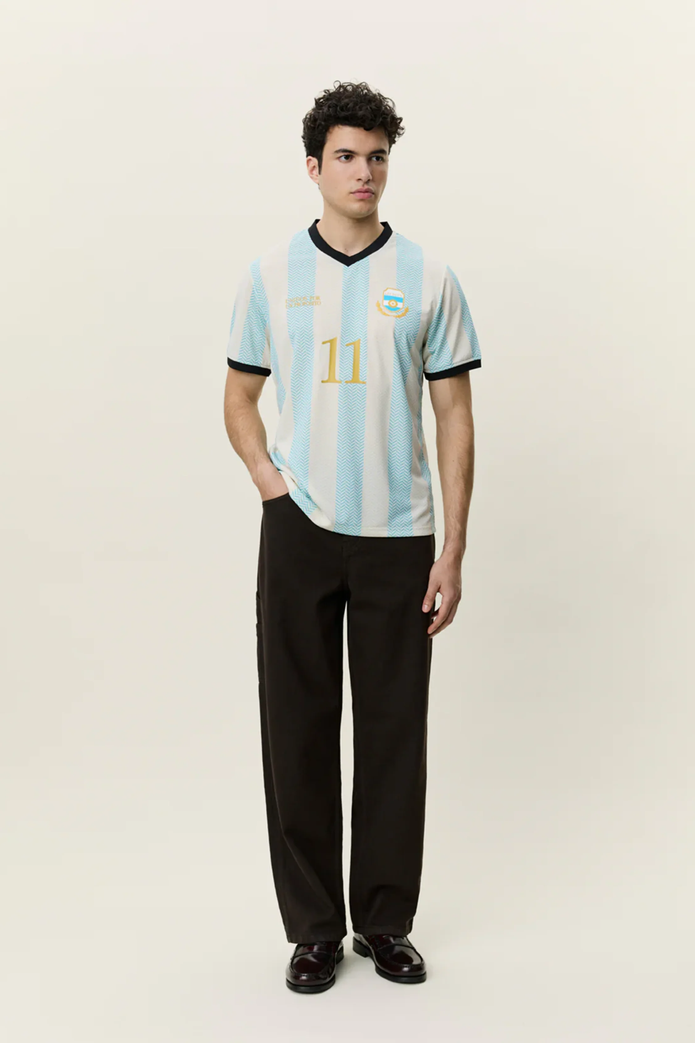 Argentina Football Jersey Bachelor Button Blue - Image 2