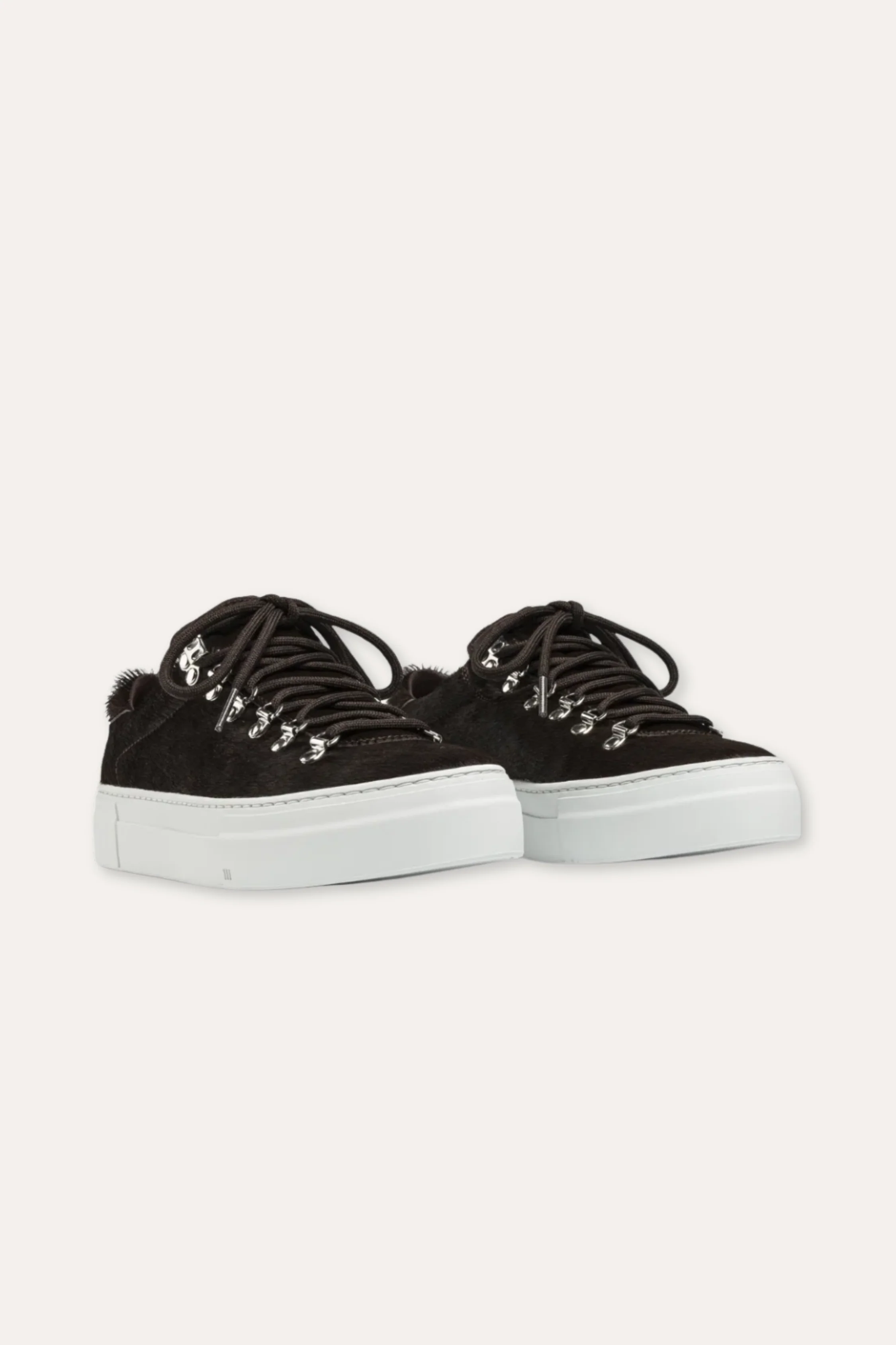 Women's Marostica Low Platform Dark Brown Haircalf - Image 2