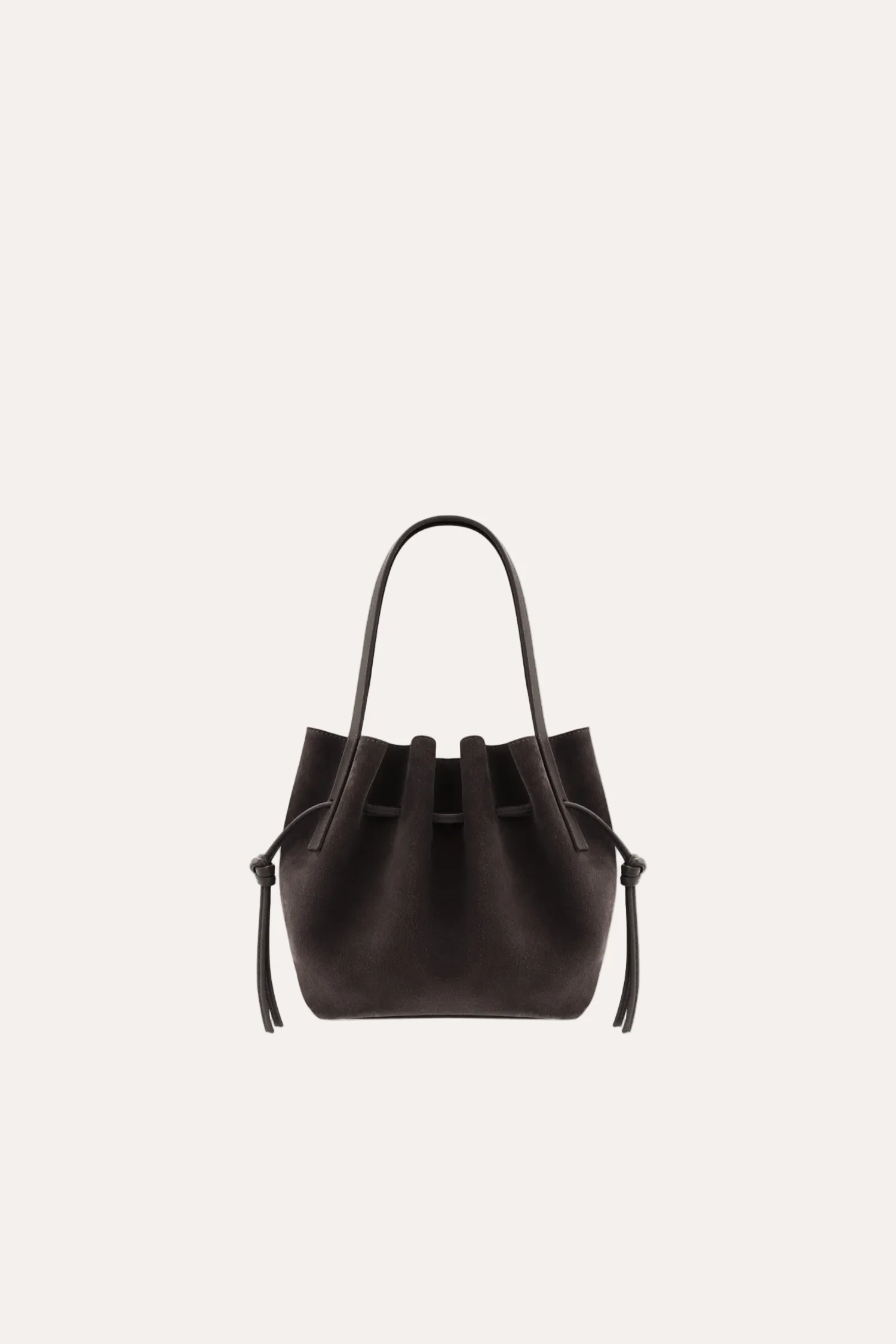 Mini Scallop Tote- Ganache Suede Leather