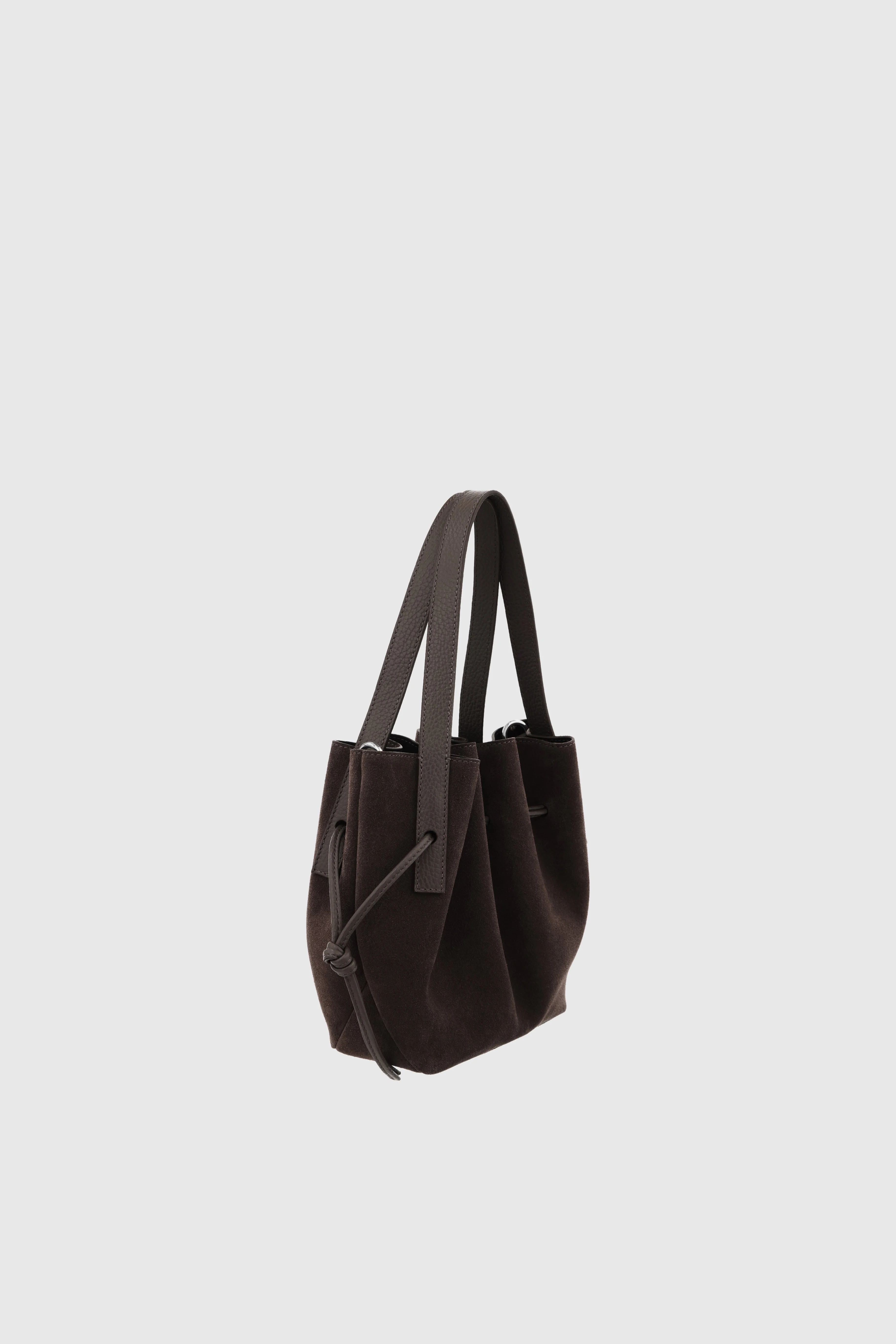 Mini Scallop Tote- Ganache Suede Leather - Image 2