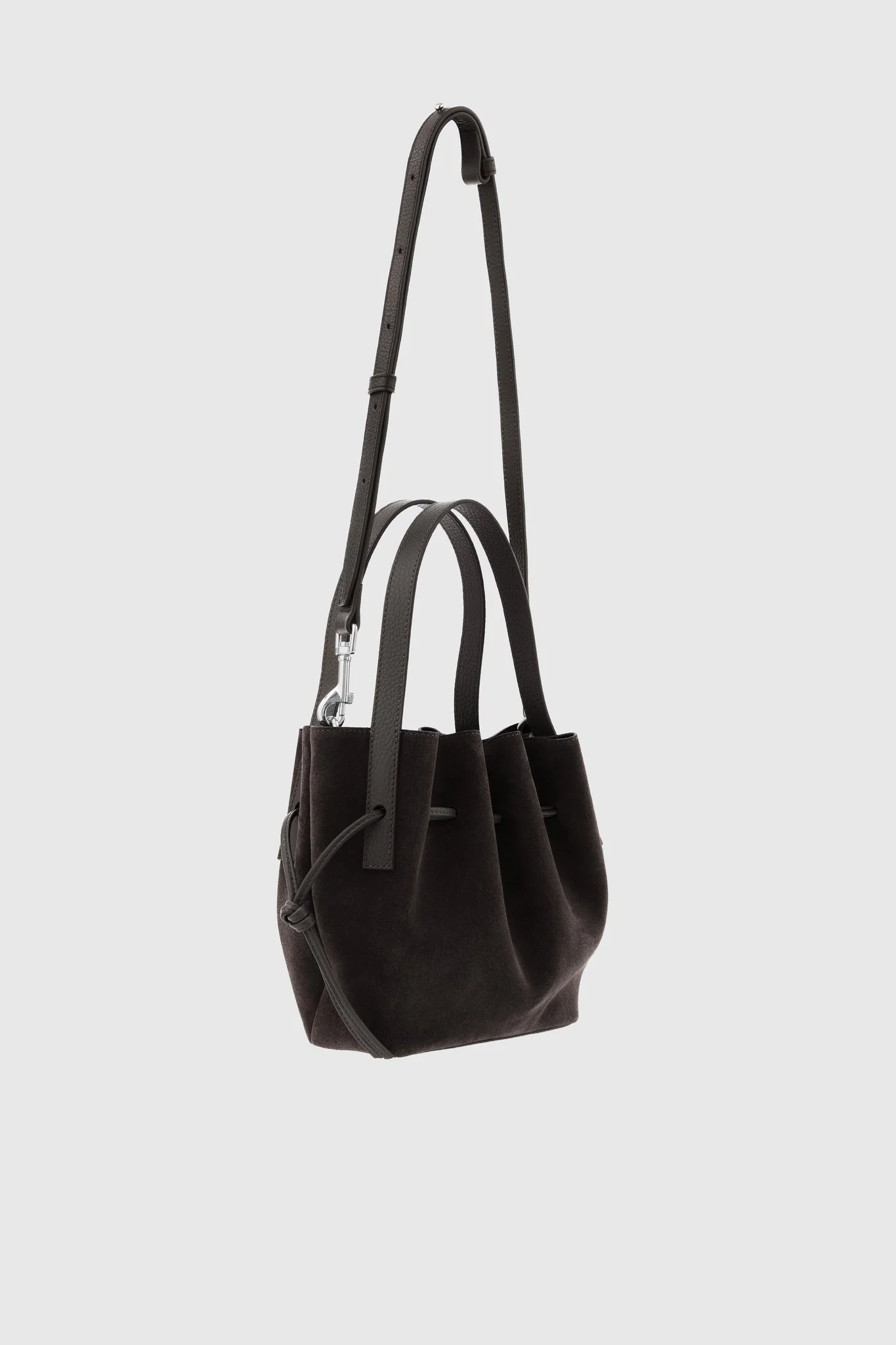Mini Scallop Tote- Ganache Suede Leather - Image 4