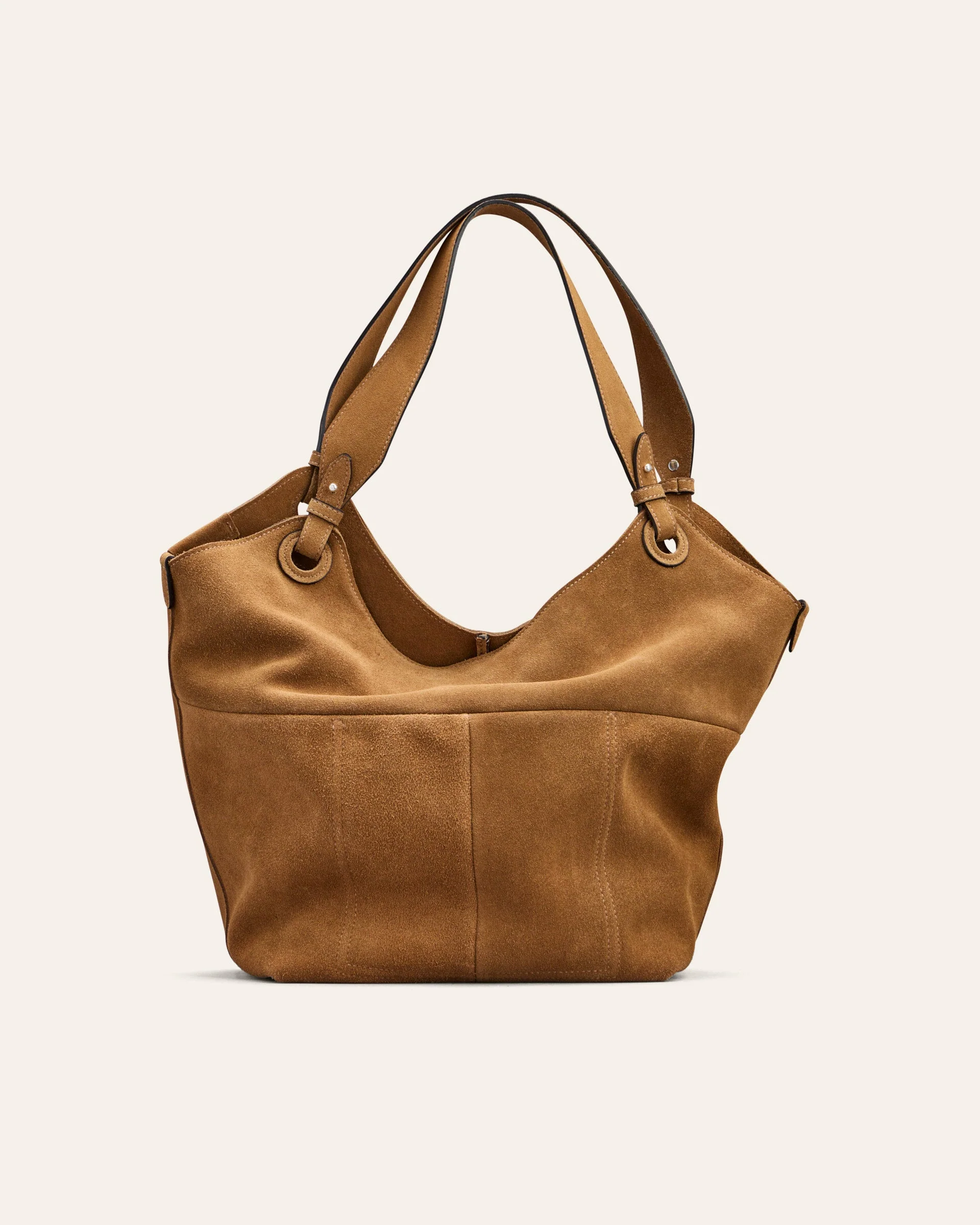 SOHO Shoulder Bag- Gold Camel Suede - Image 4