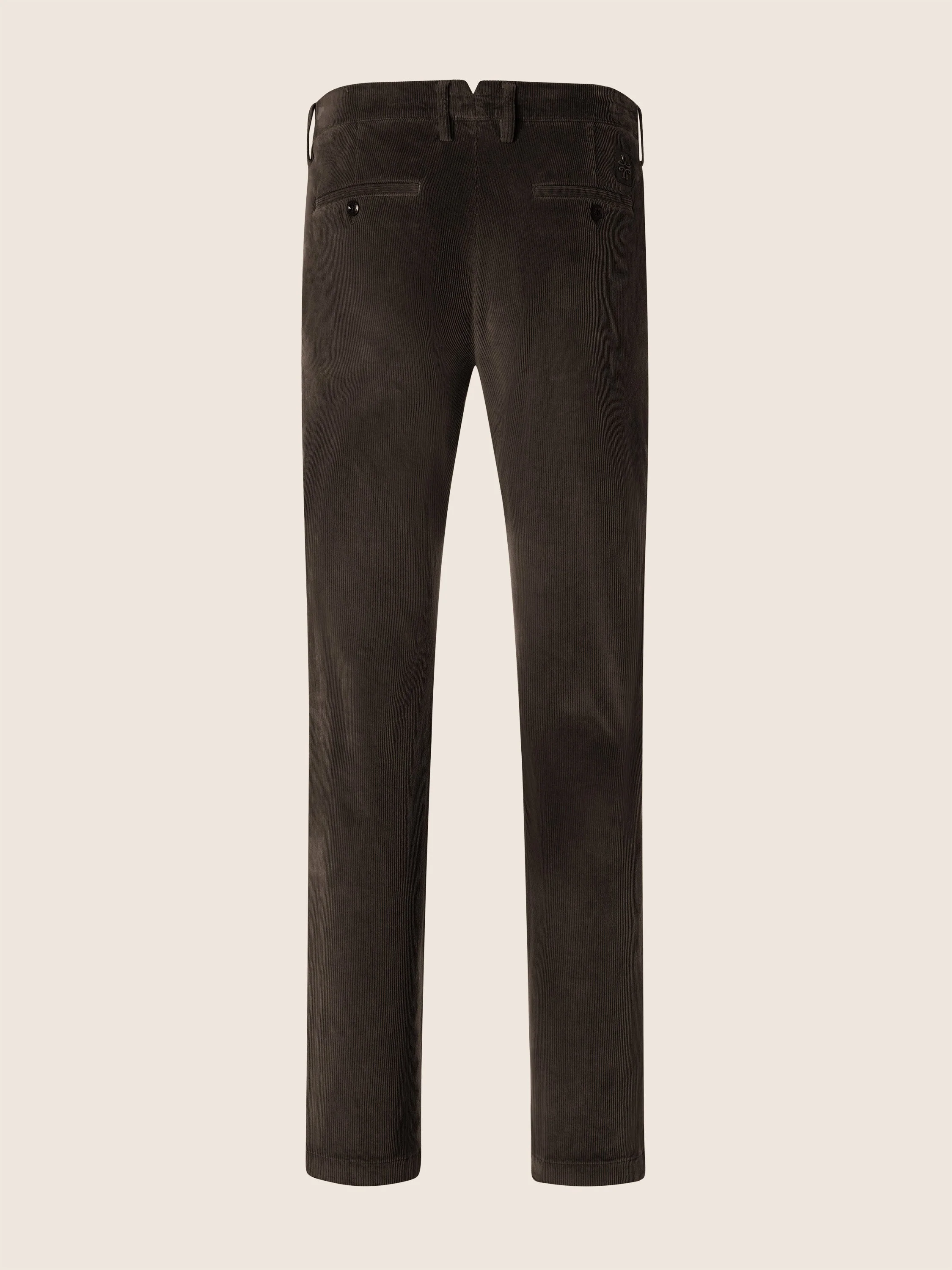 Bobby Slim Fit Brown Trousers - Image 2