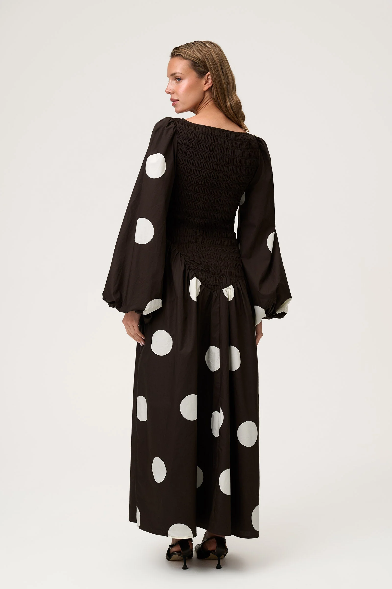 Fermo Dress Large Brown Dot - Image 5