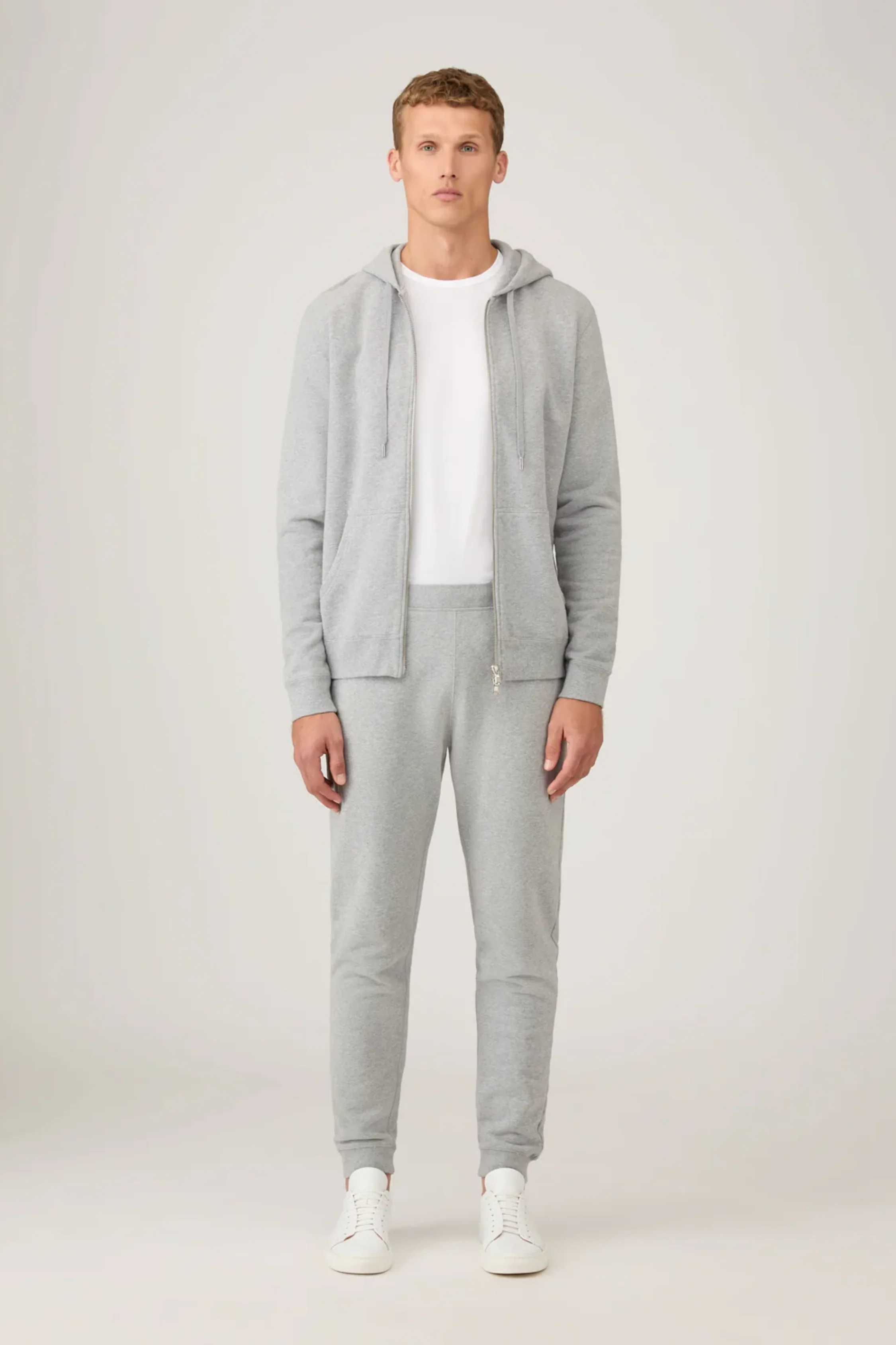 Loopback Sweatpants Grey Melange - Image 3