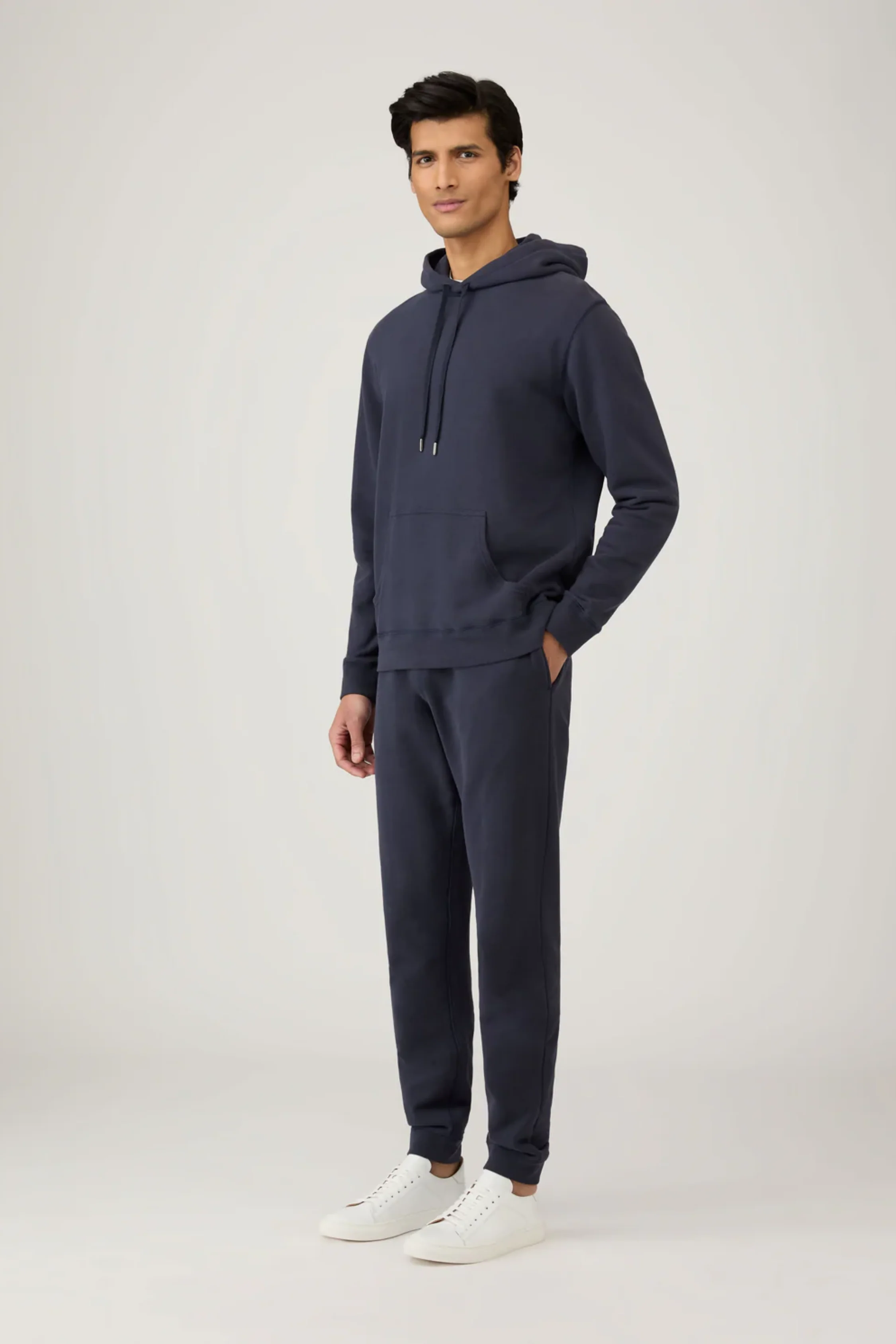 Loopback Hoodie Navy - Image 3