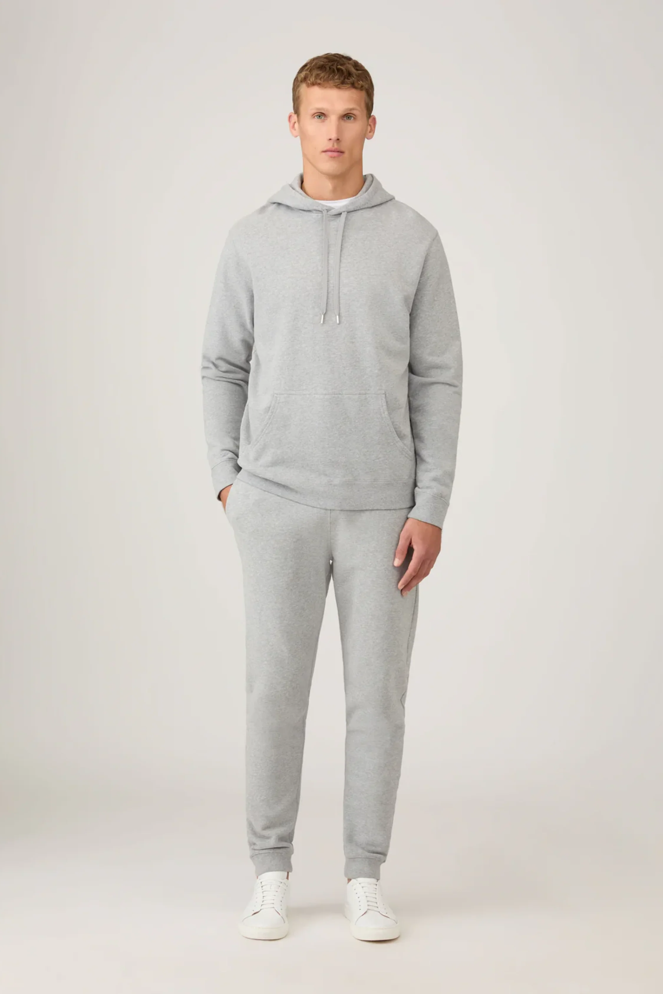 Loopback Hoodie Grey Melange - Image 3