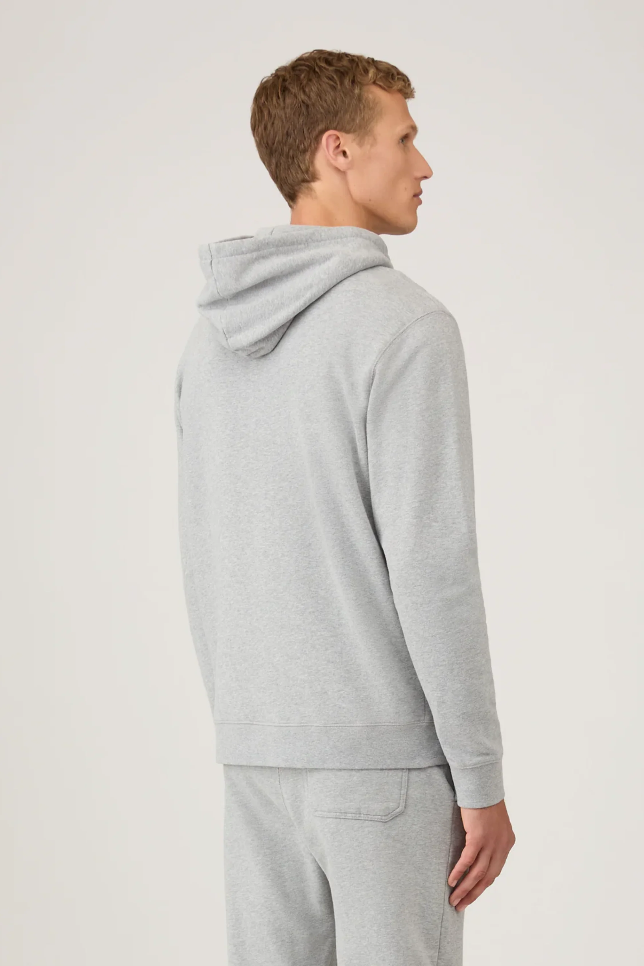Loopback Hoodie Grey Melange - Image 5