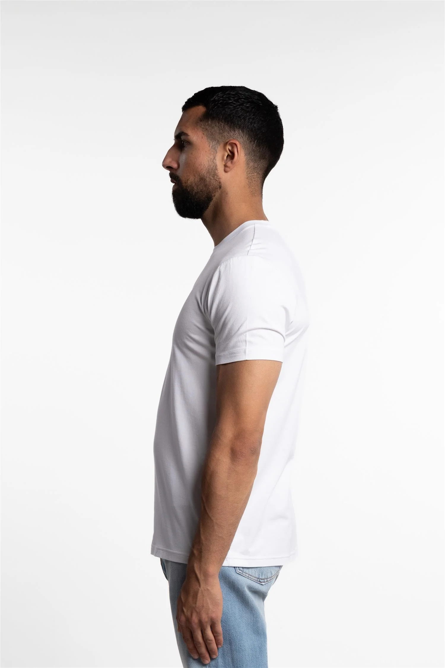 Bamboo/Cotton Crew Neck T-Shirt White - Image 2