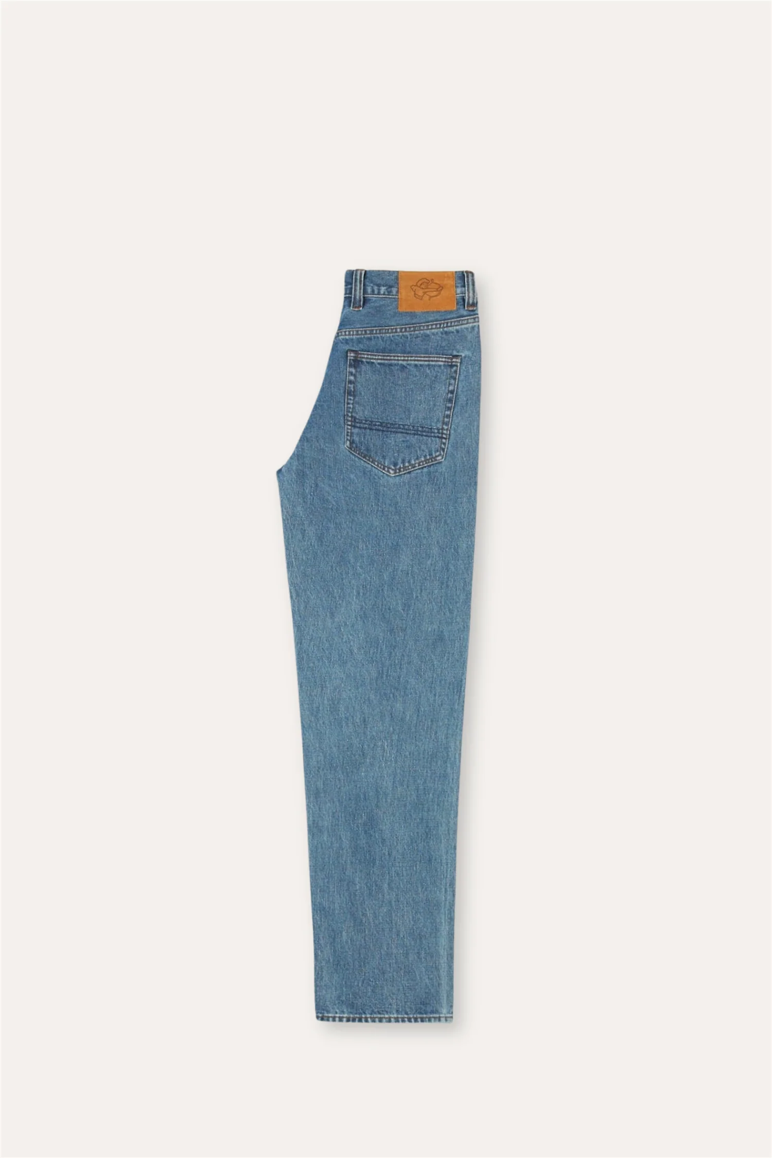 14,2 Oz 5-Pocket Mid-Waist Japanese Selvedge Denim Bleach Wash - Image 7