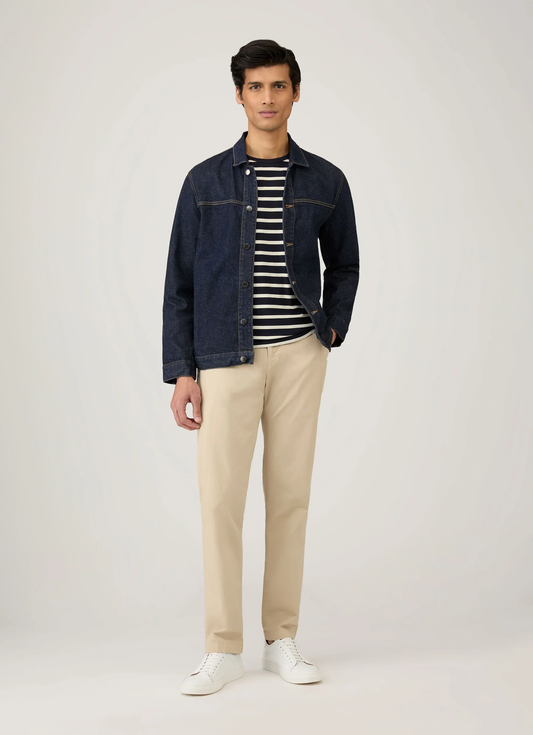Classic T-Shirt Navy/Ecru Breton - Image 3