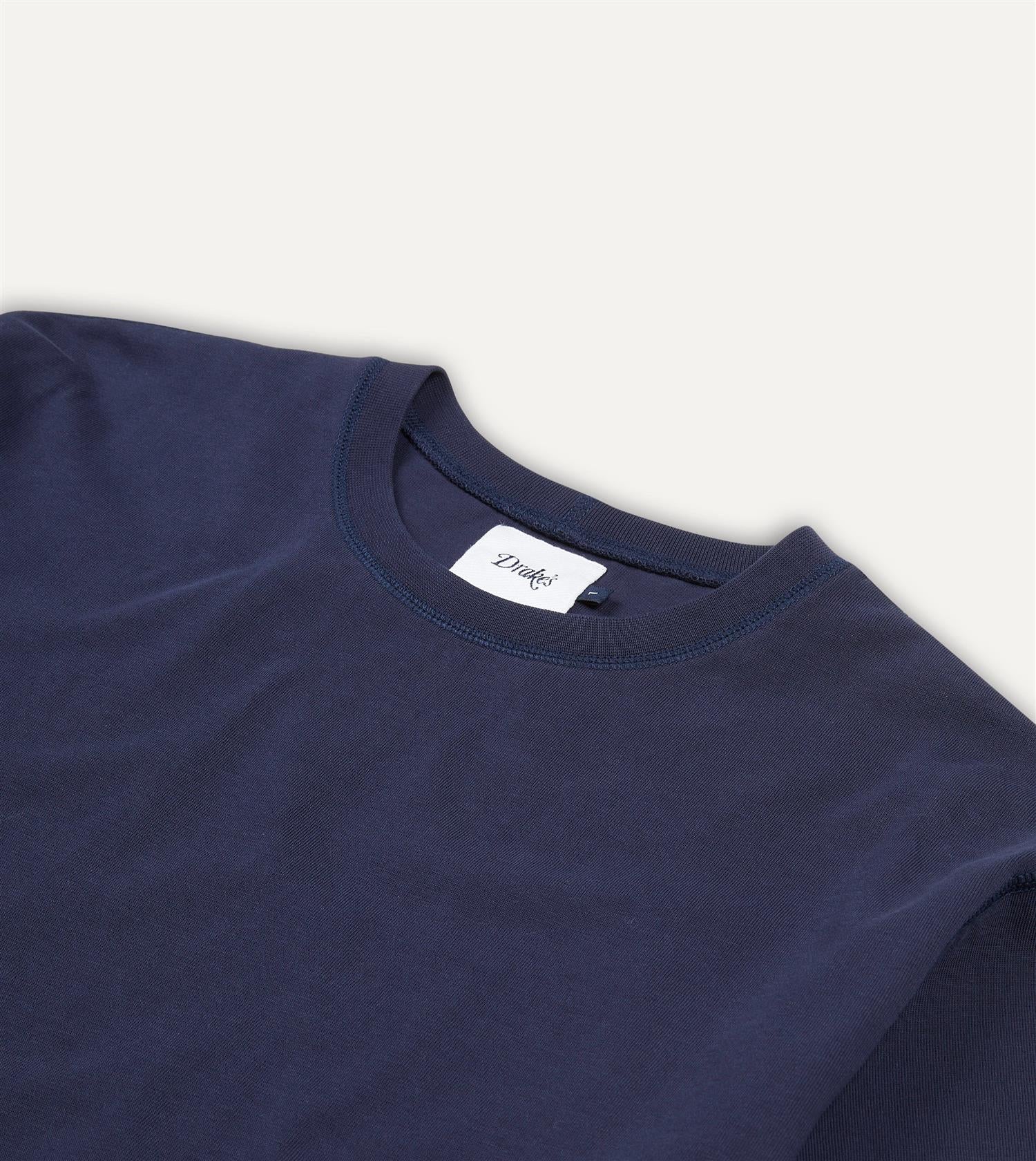 Cotton Crew Neck Hiking T-Shirt Navy - Image 2