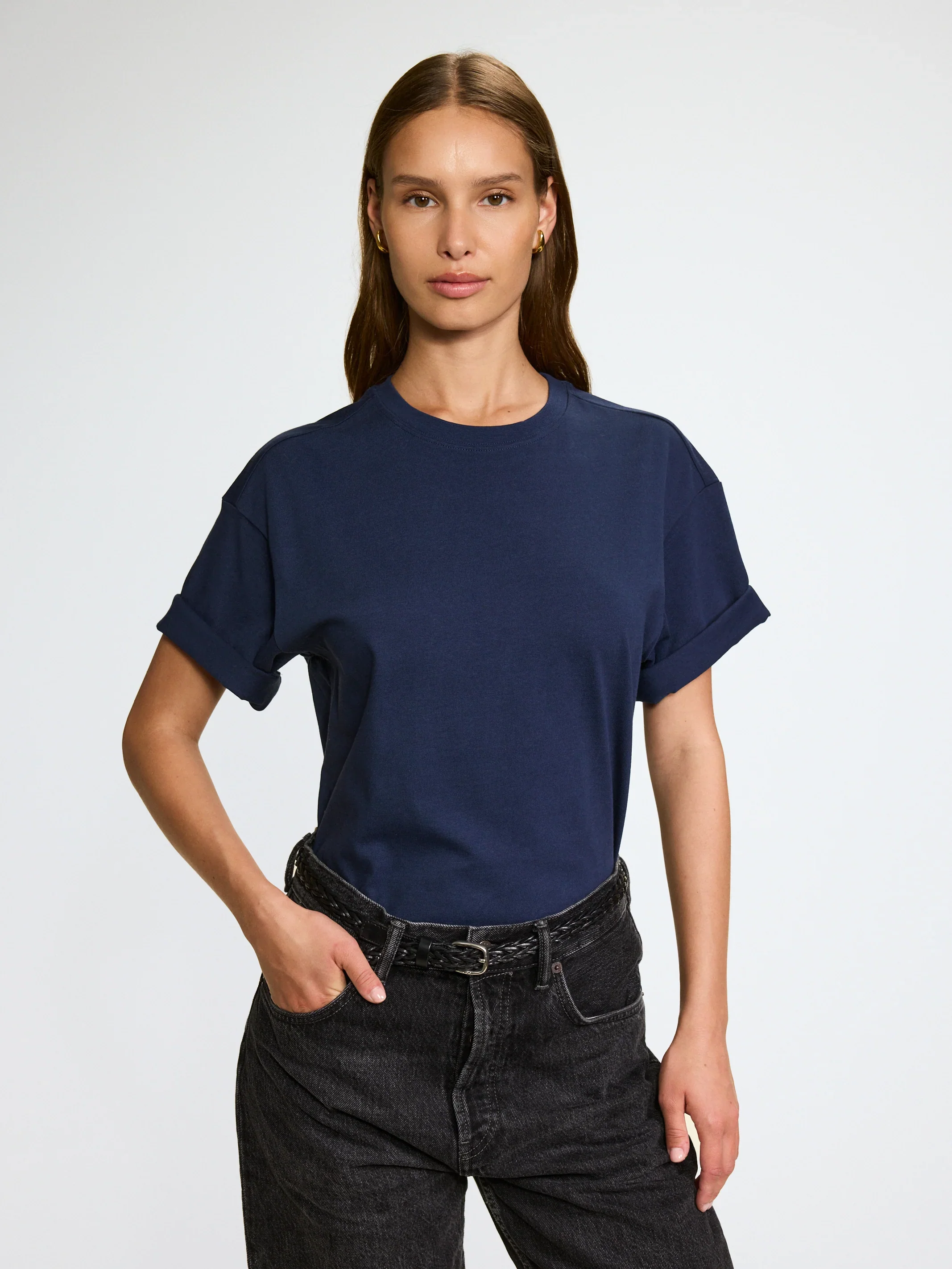 Organic Cotton Oversized T-Shirt Blue - Image 5