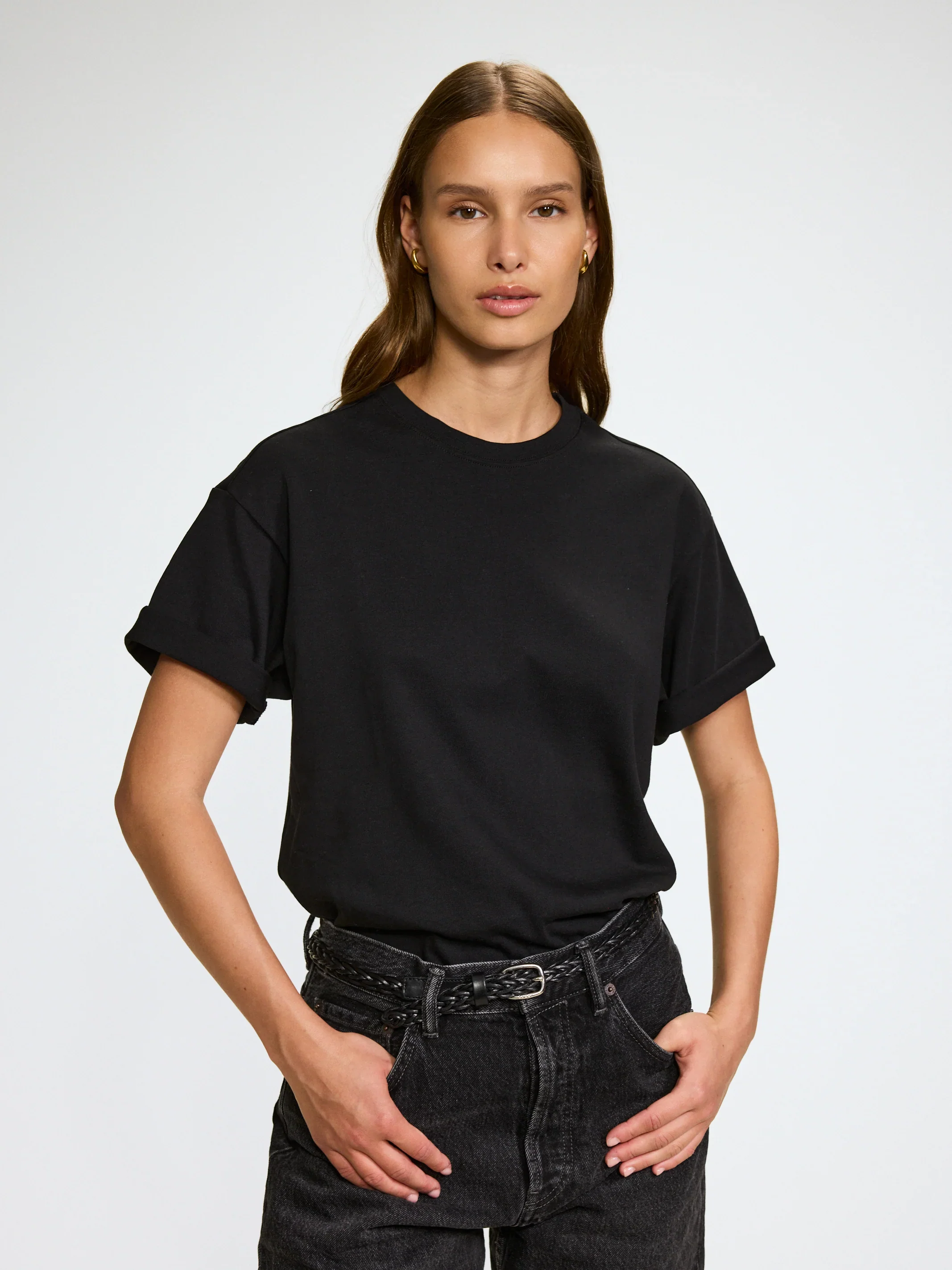 Organic Cotton Oversized T-Shirt Black - Image 3