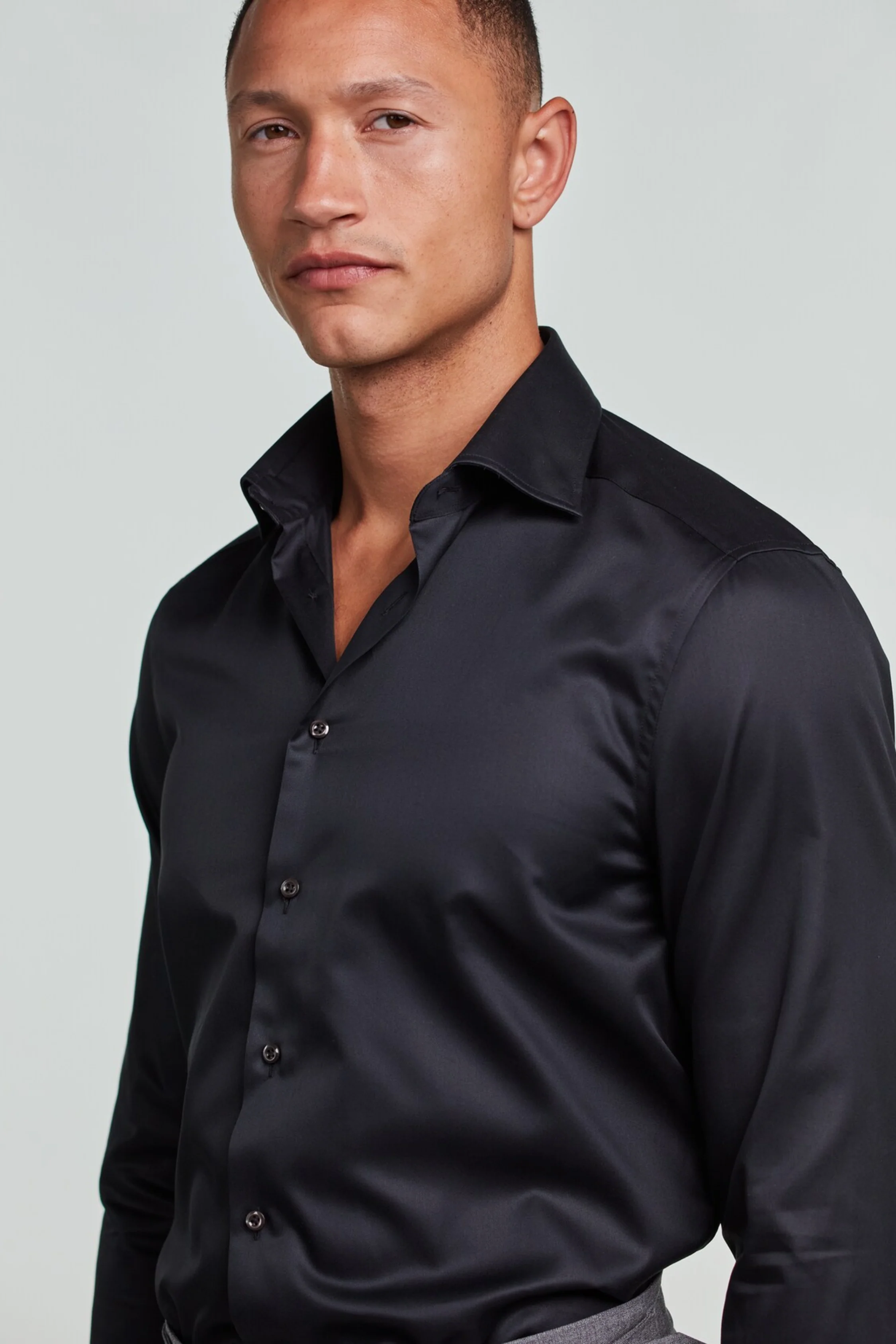 Regular Twill Shirt Black - Image 5