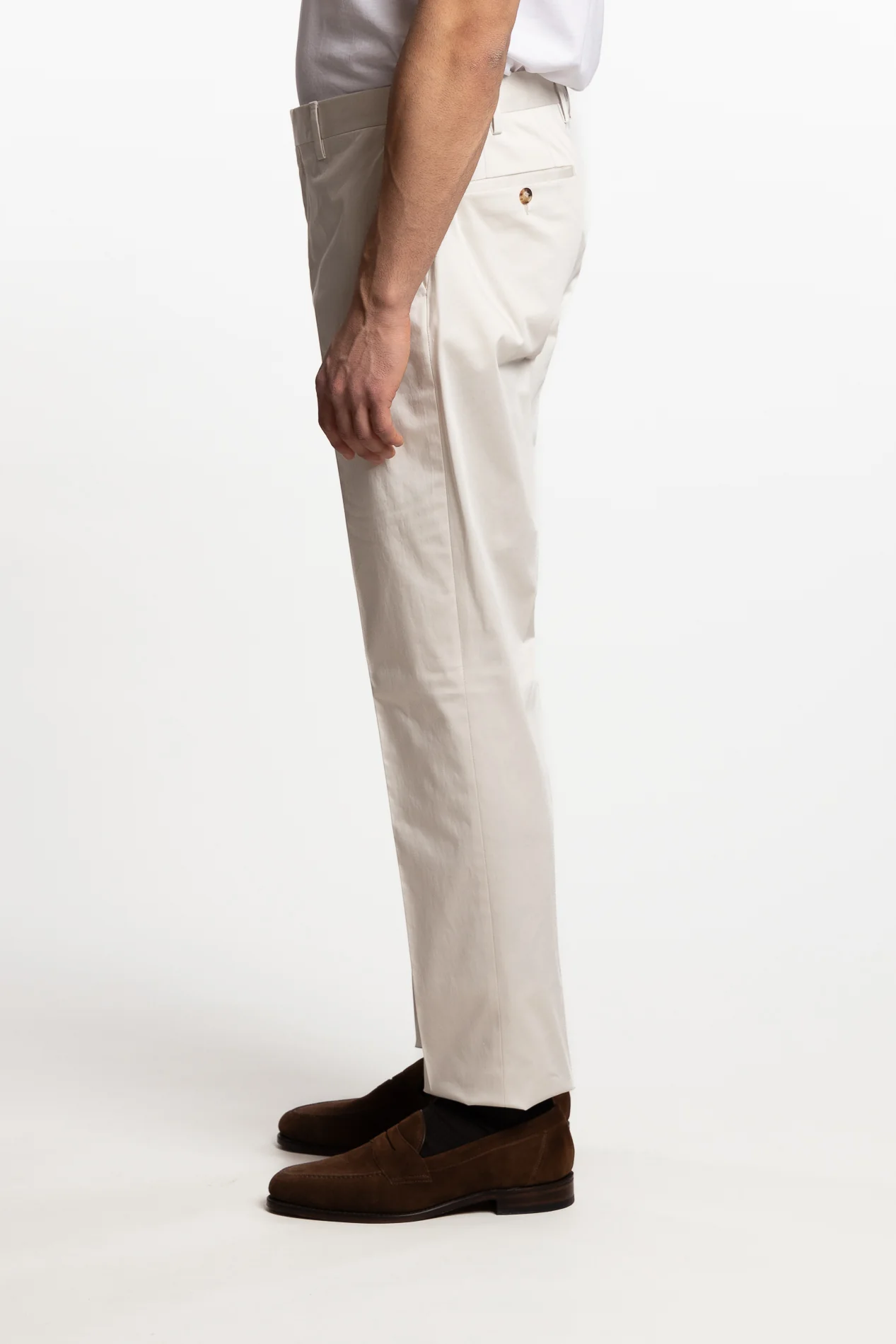 Cotton Trousers Off-White - Image 2