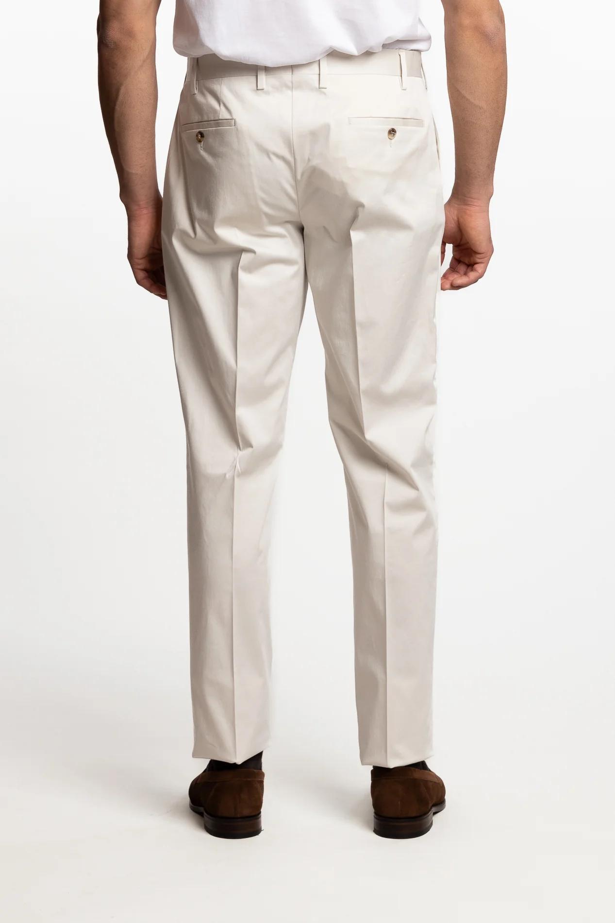 Cotton Trousers Off-White - Image 3